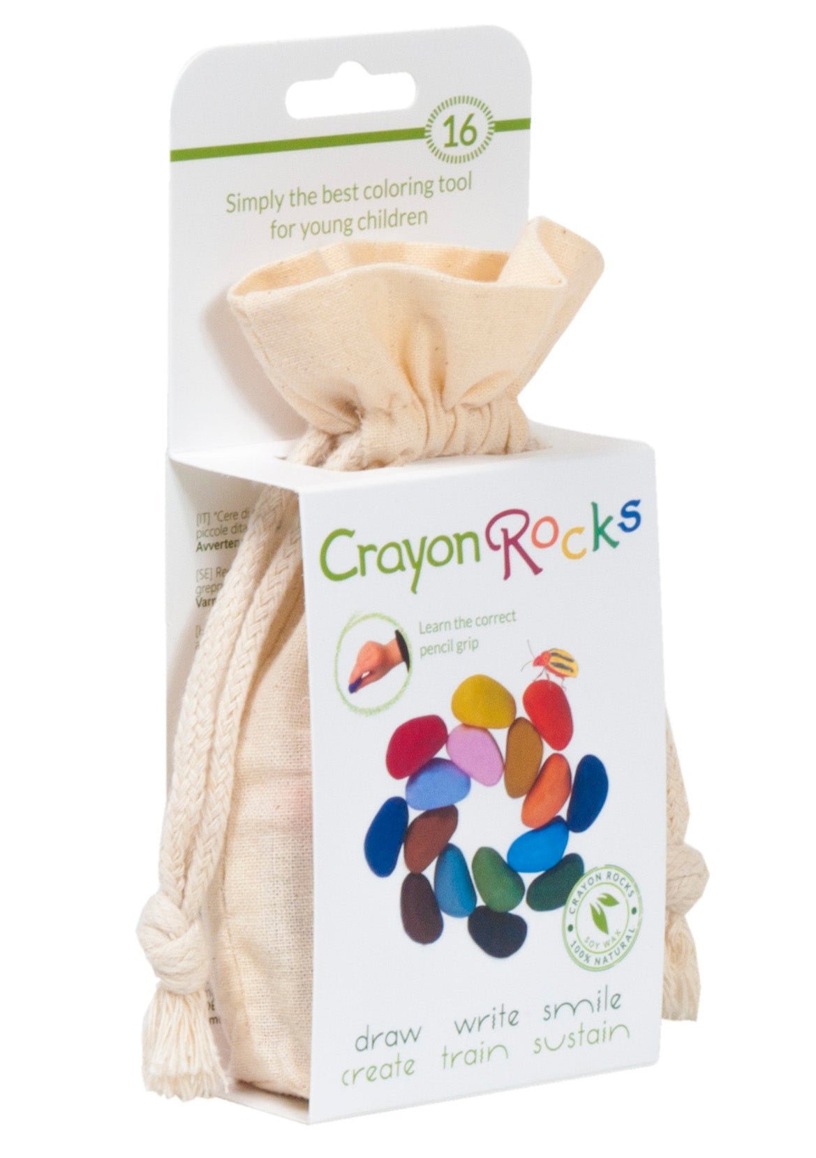 16pc Crayon Rocks Set in Muslin Bag - Haliburtons & Co.