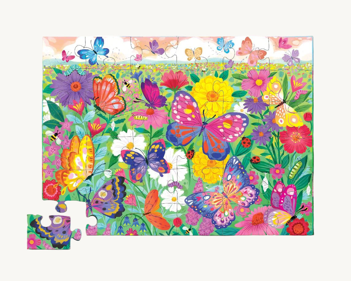 36 - Piece Butterfly Garden Floor Puzzle - Haliburtons & Co.