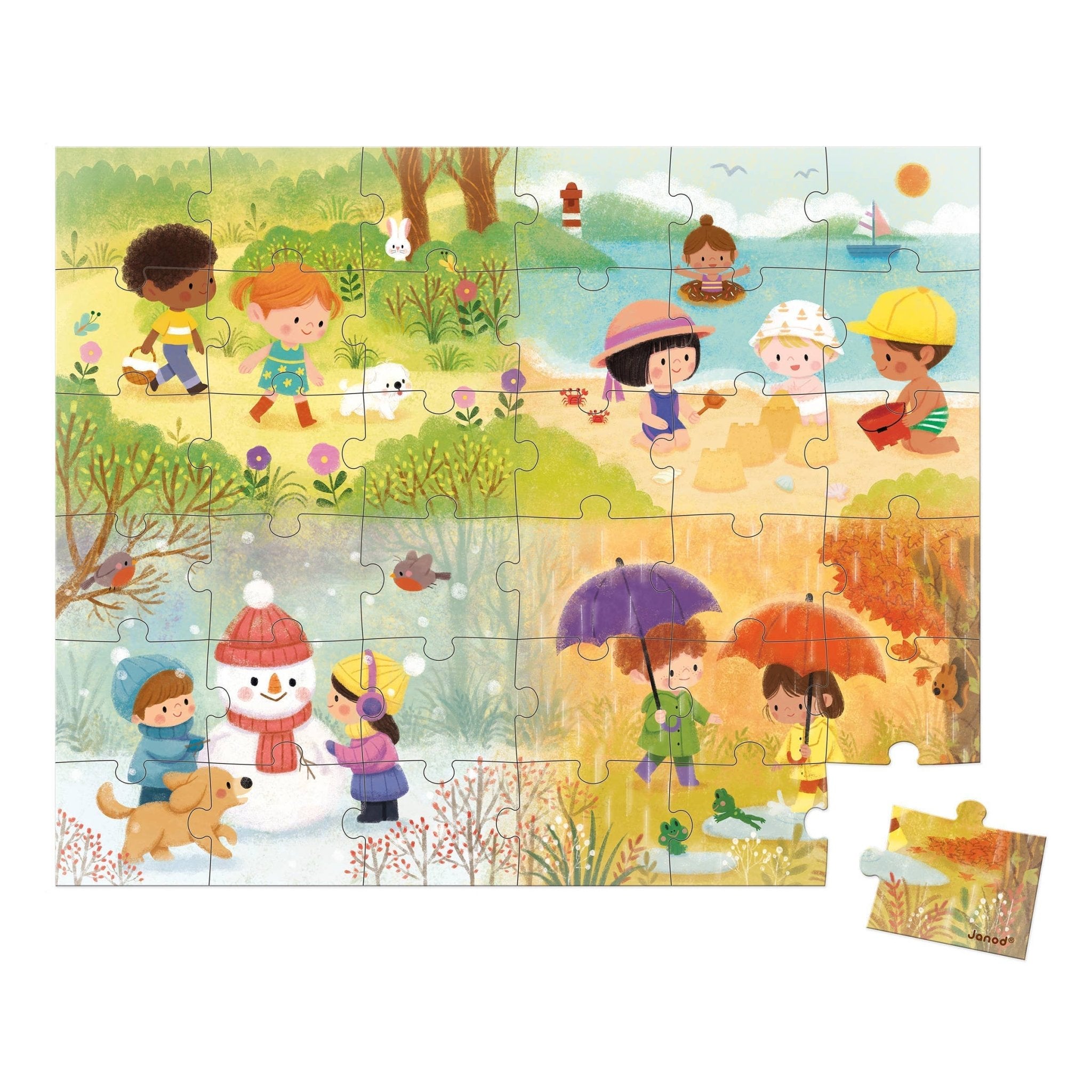 Four Seasons Puzzle: 36 Pieces - Haliburtons & Co.