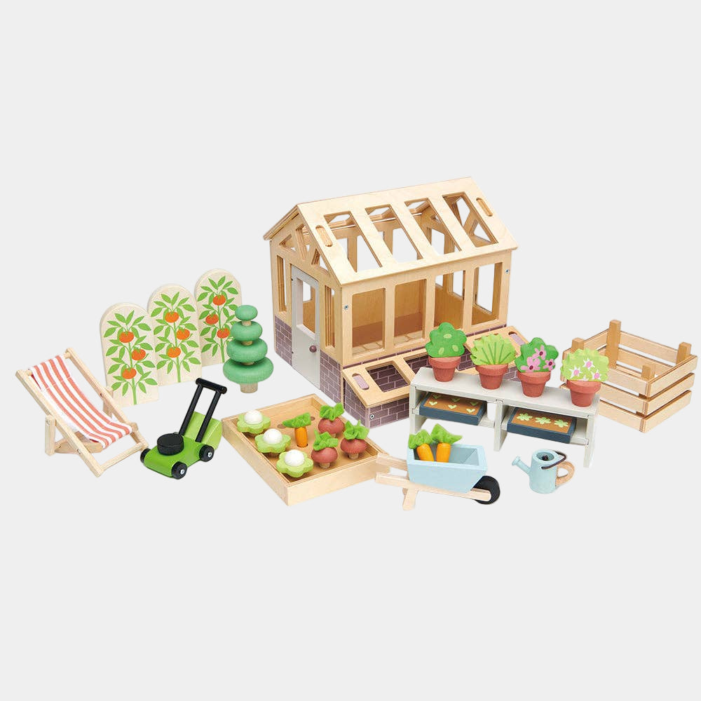 Greenhouse and Garden Set by Tender Leaf Toys - Haliburtons & Co.