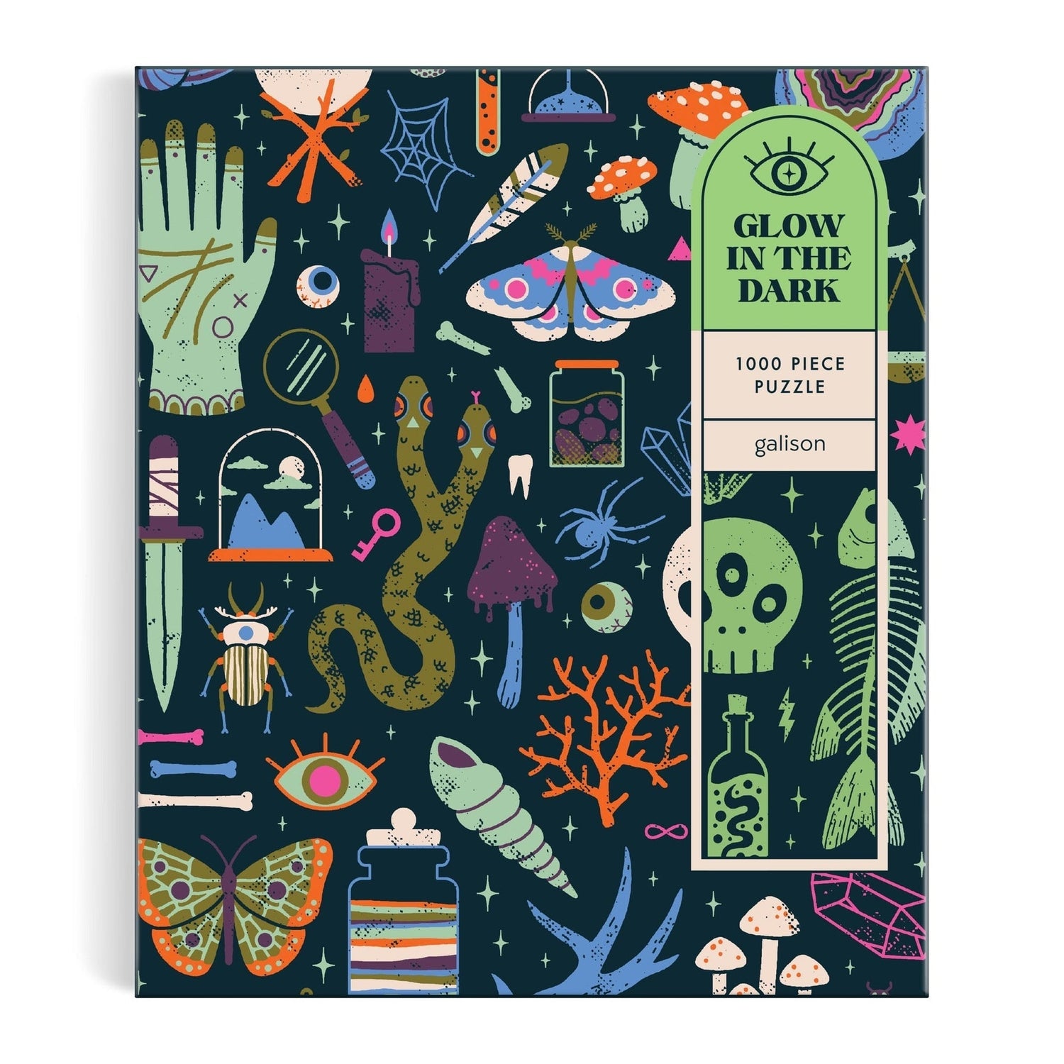 Occult and Curious: 1000 Piece Glow in the Dark Puzzle - Haliburtons & Co.