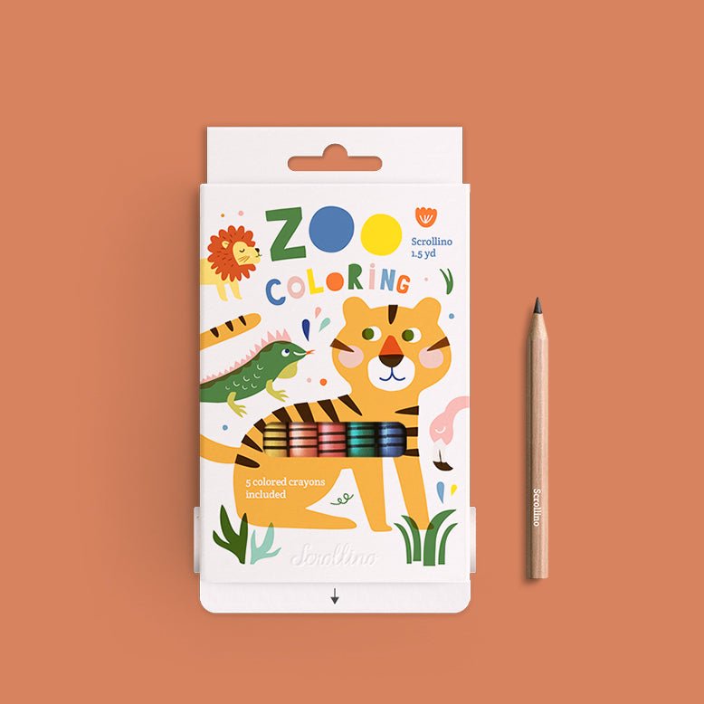Scrollino Activity Book: Zoo Colouring - Haliburtons & Co.