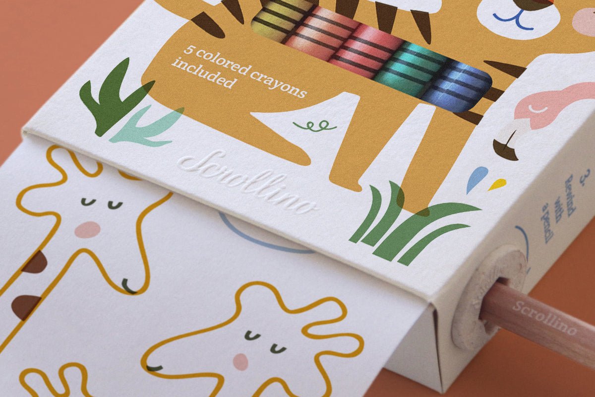 Scrollino Activity Book: Zoo Colouring - Haliburtons & Co.