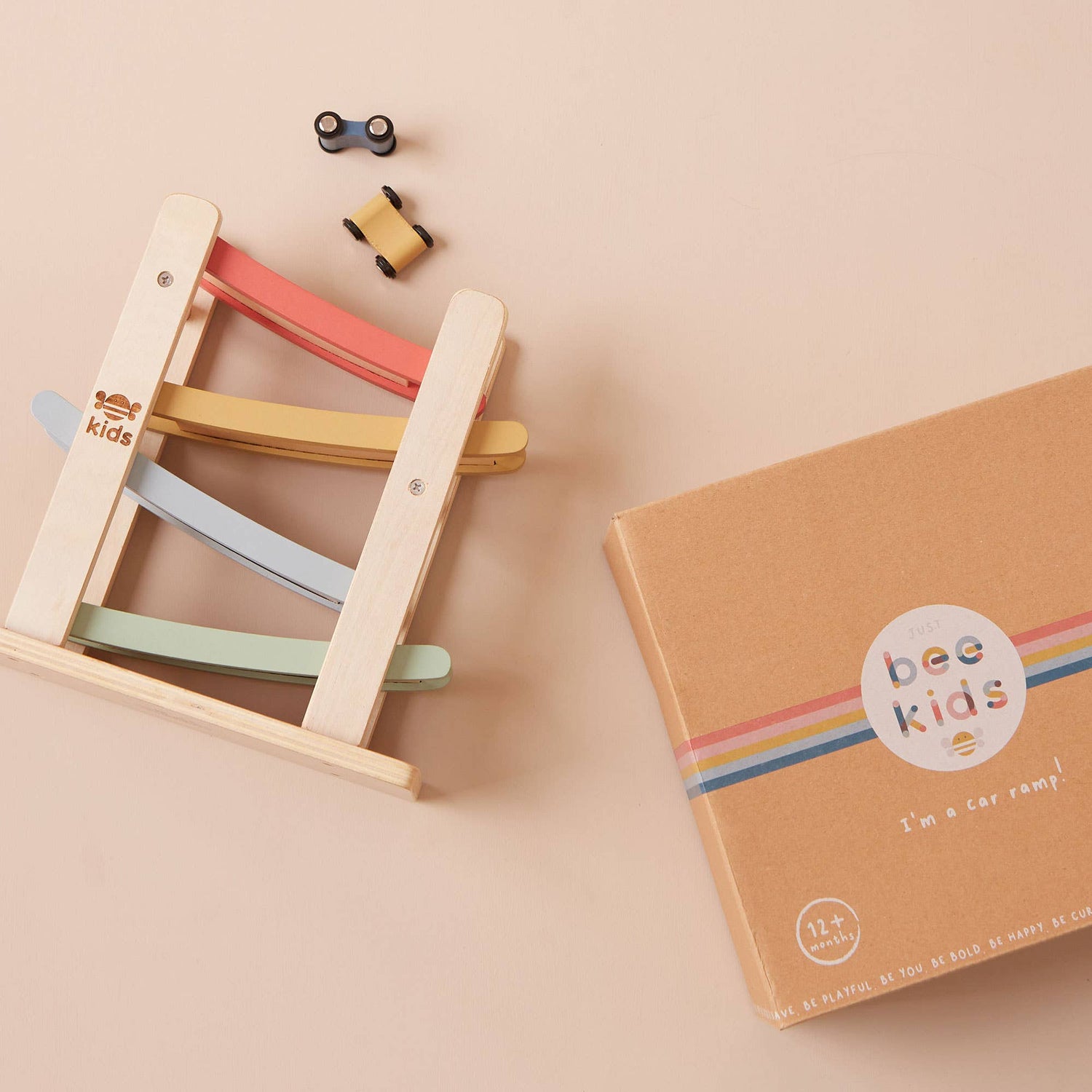 Wooden Car Ramp Toy by Just Bee Kids - Haliburtons & Co.