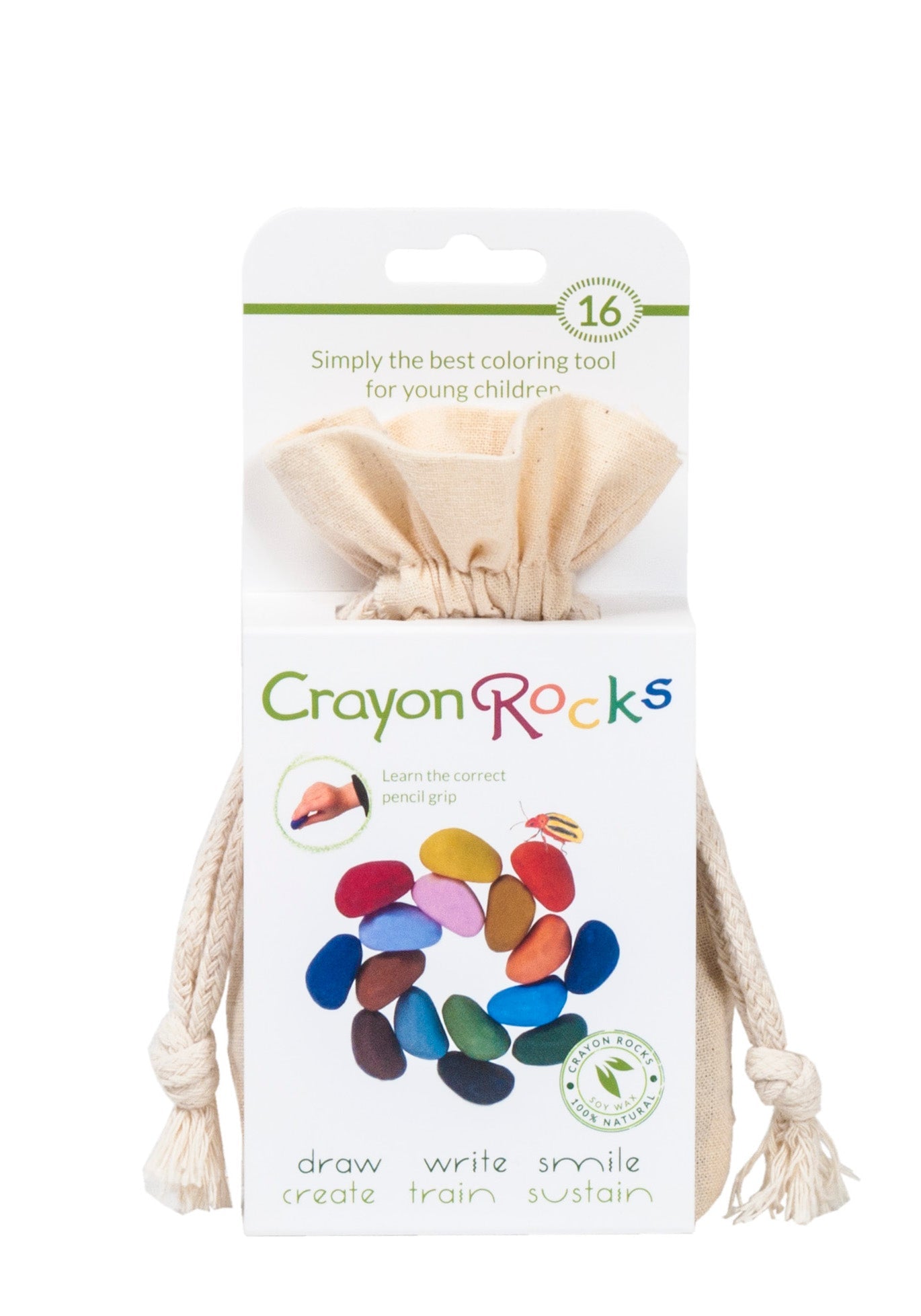 16pc Crayon Rocks Set in Muslin Bag - Haliburtons & Co.