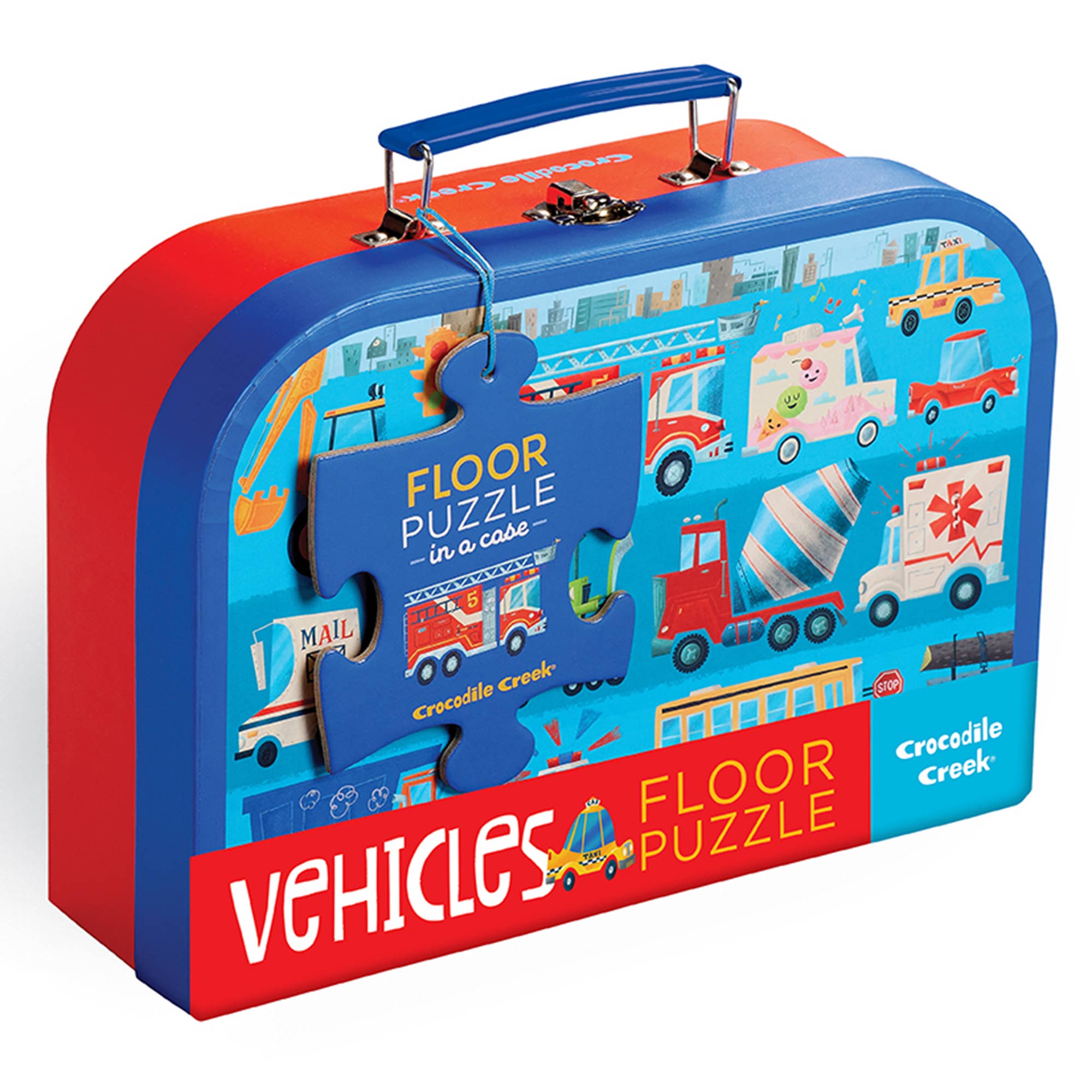 24 - Piece Vehicles Floor Puzzle Case - Haliburtons & Co.
