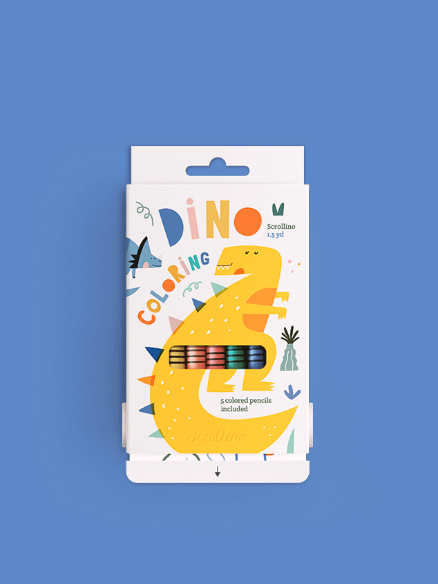 Scrollino Activity Book: Dino Colouring