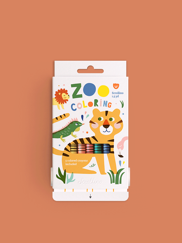 Scrollino Activity Book: Zoo Colouring