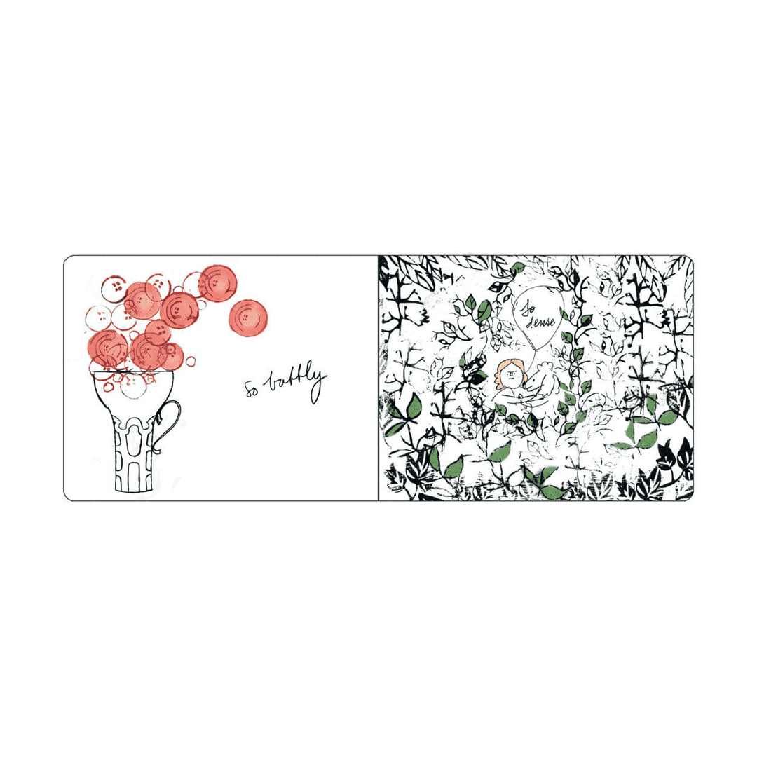 Two floral-themed cards with illustrations and text on a white background