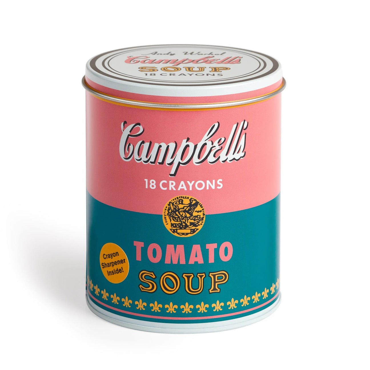 Andy Warhol Soup Can Crayons + Sharpener - Haliburtons & Co.