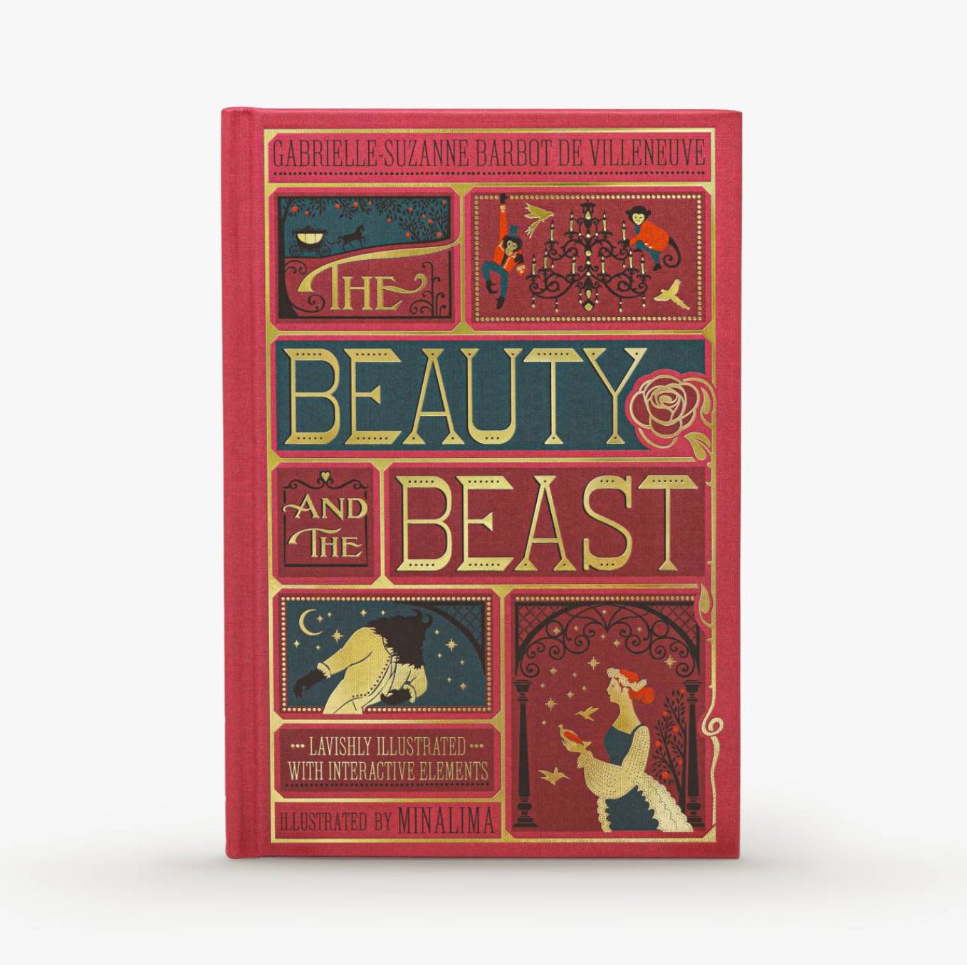 Book titled 'The Beauty and The Beast' with decorative cover on a white background