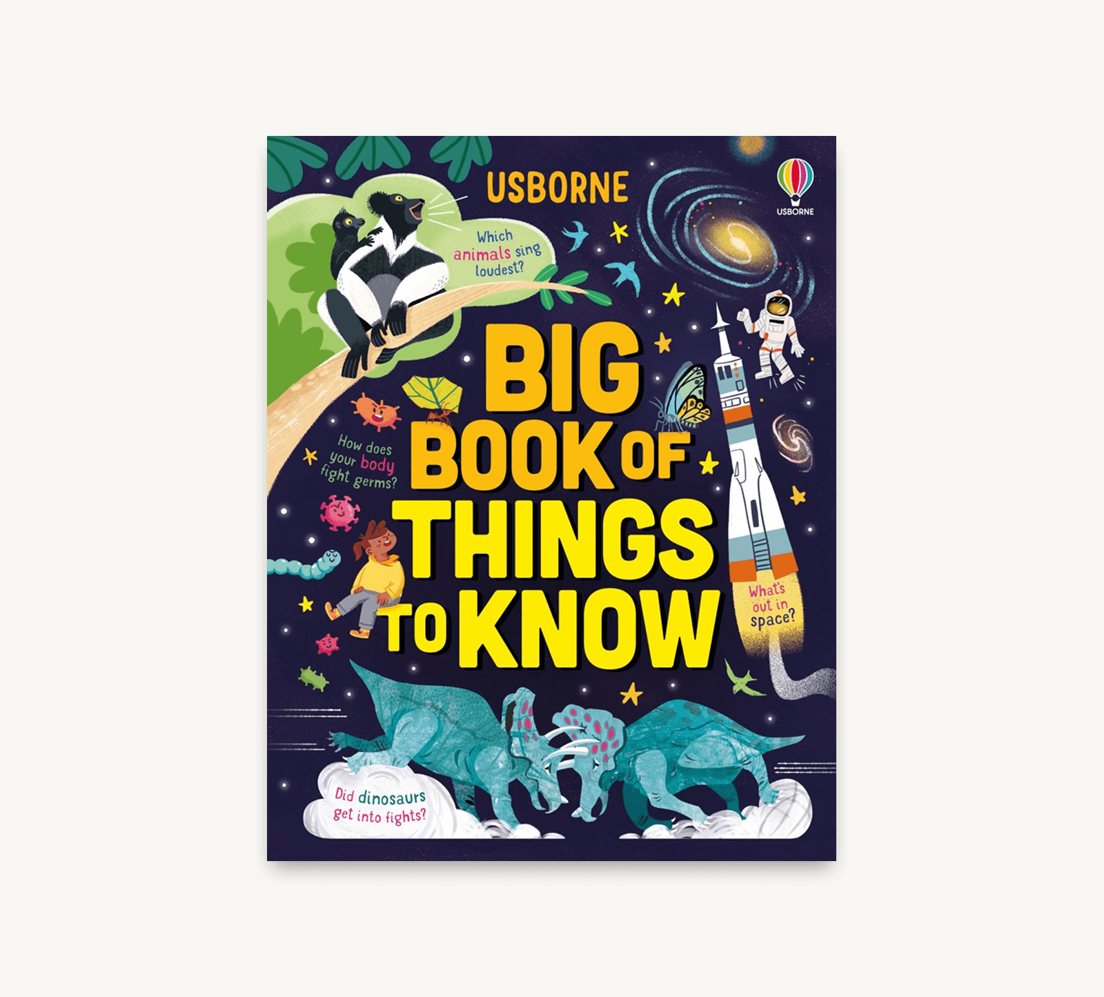 Book cover of 'Big Book of Things to Know' by Usborne with colorful illustrations on a white background.