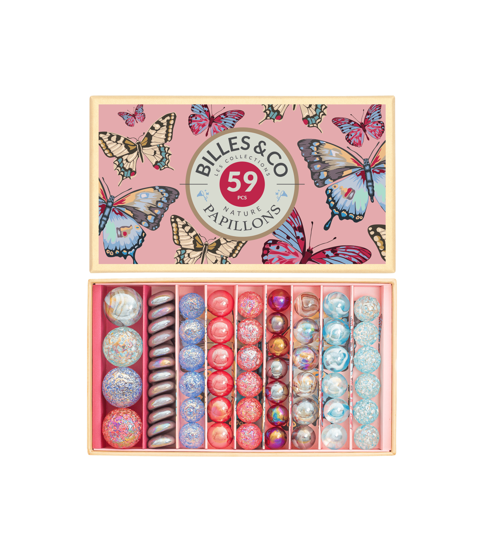 Billes & Co Marbles Butterfly Anamorphic Box - Haliburtons & Co.