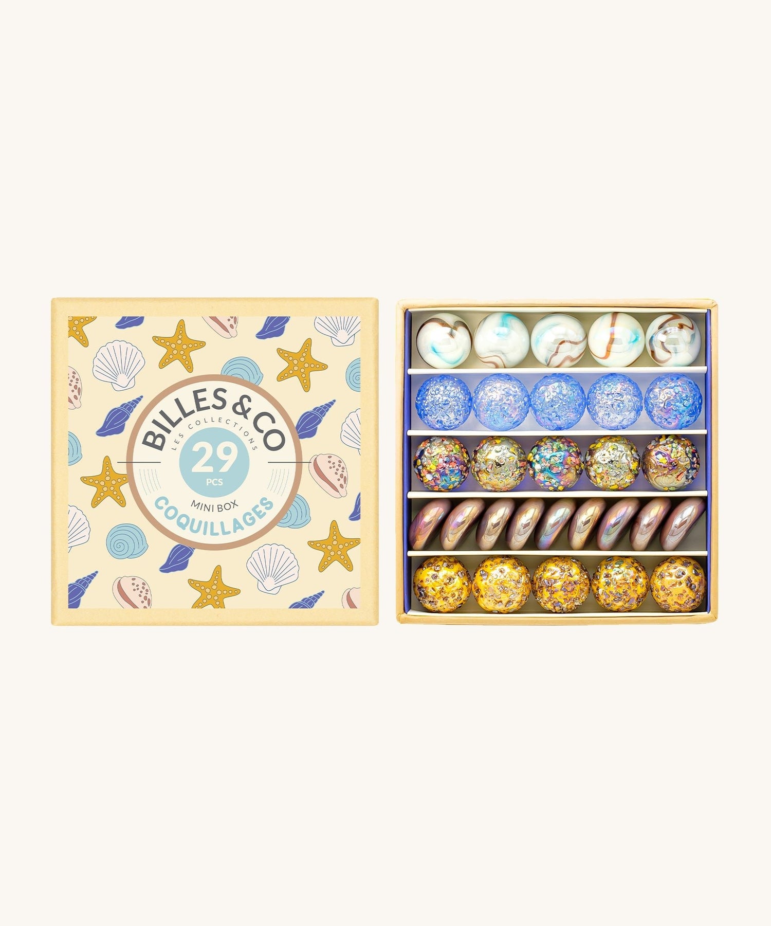 Billes & Co Seashell Marbles Mini Box - Haliburtons & Co.