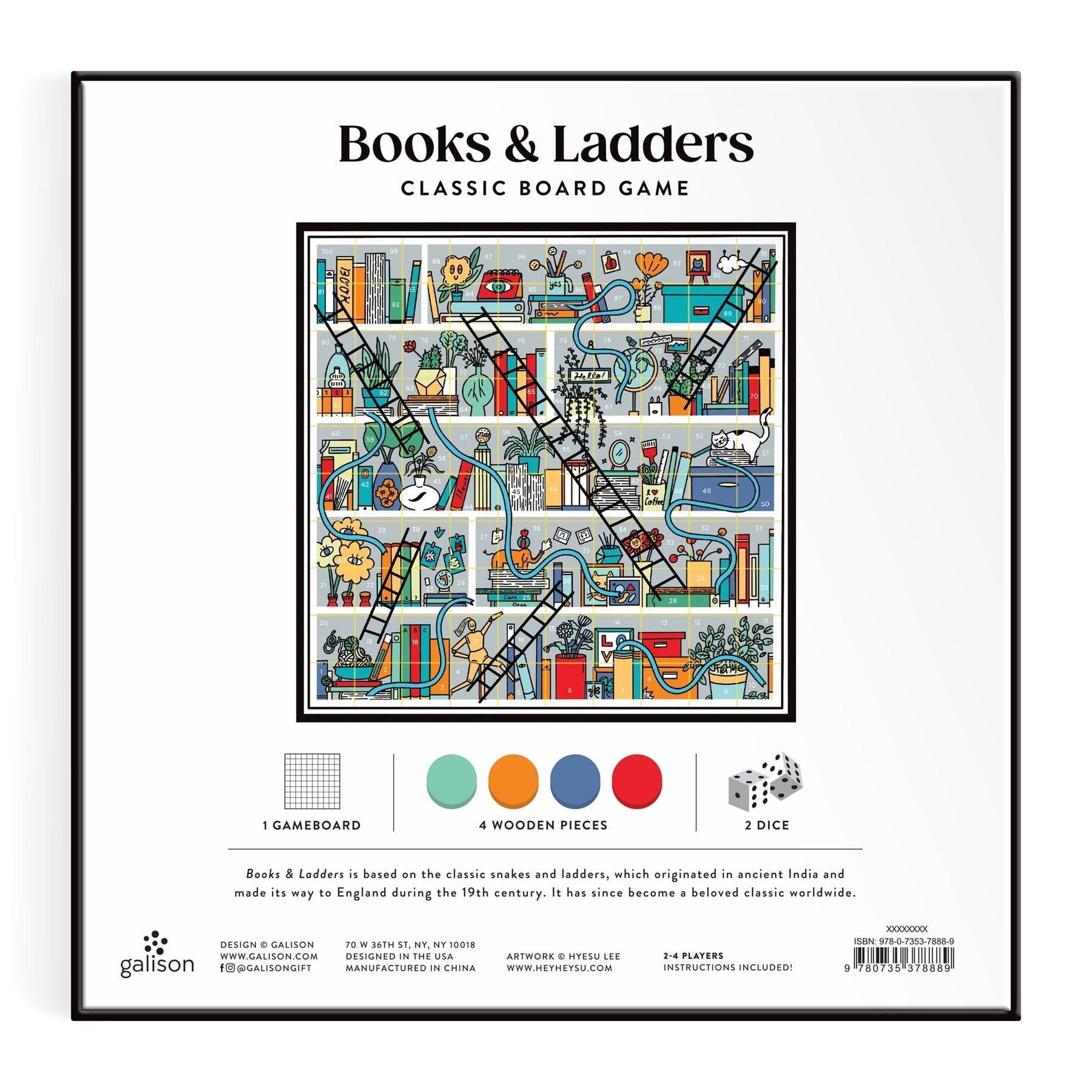 Books and Ladders Classic Board Game - Haliburtons & Co.