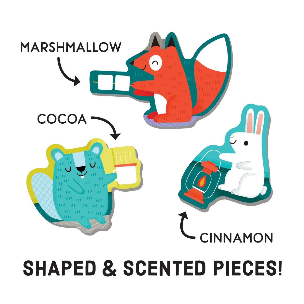Campfire Friends Scratch and Sniff Puzzle - Haliburtons & Co.
