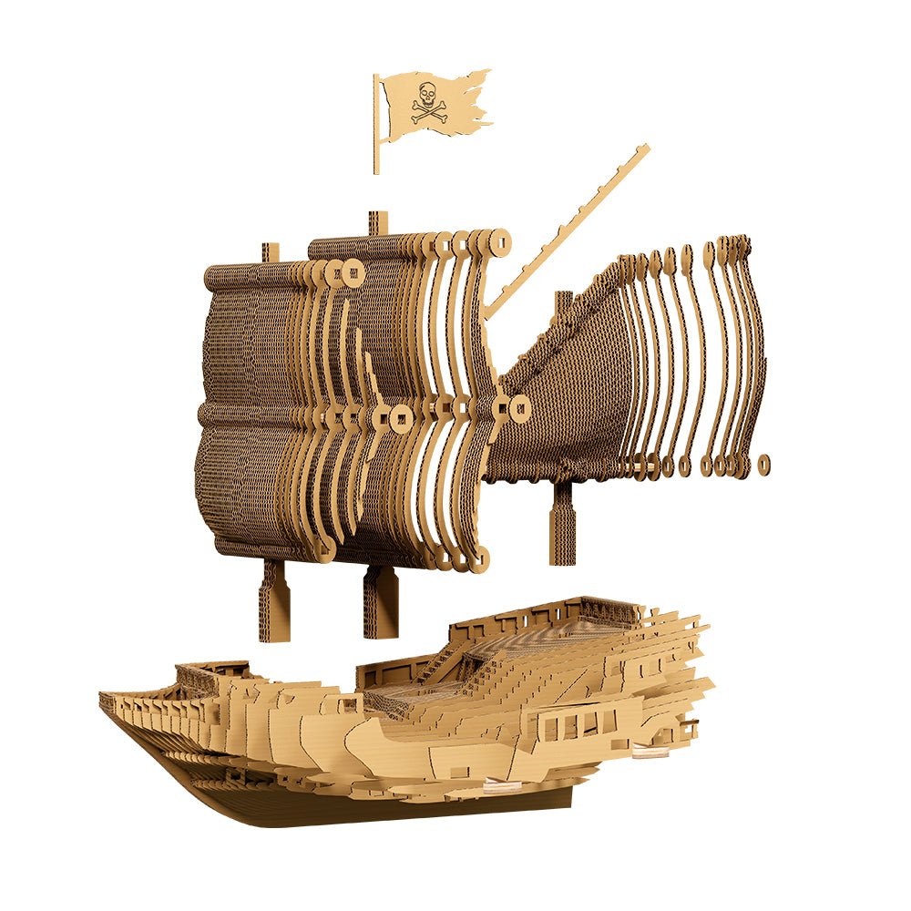 Cartonic 3D Sculpture Puzzle: Pirate Ship - Haliburtons & Co.
