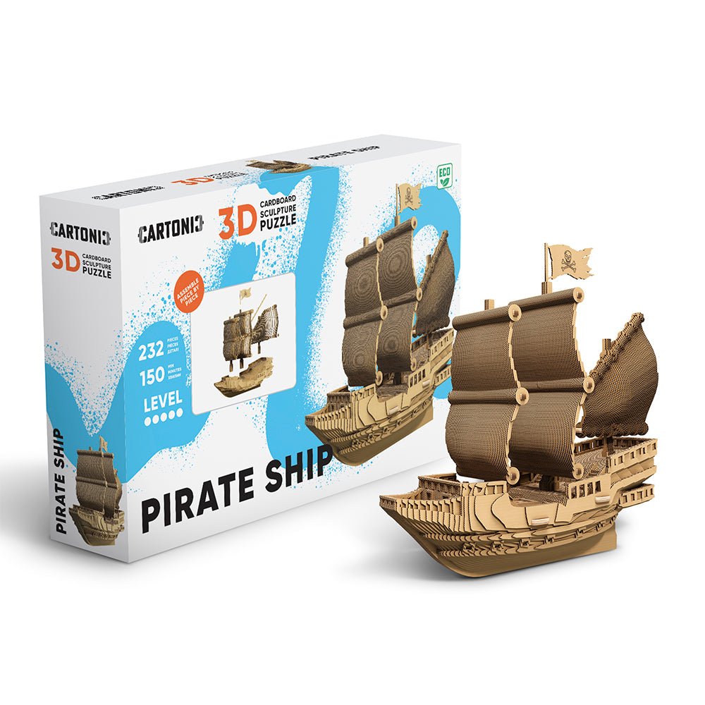 Cartonic 3D Sculpture Puzzle: Pirate Ship - Haliburtons & Co.