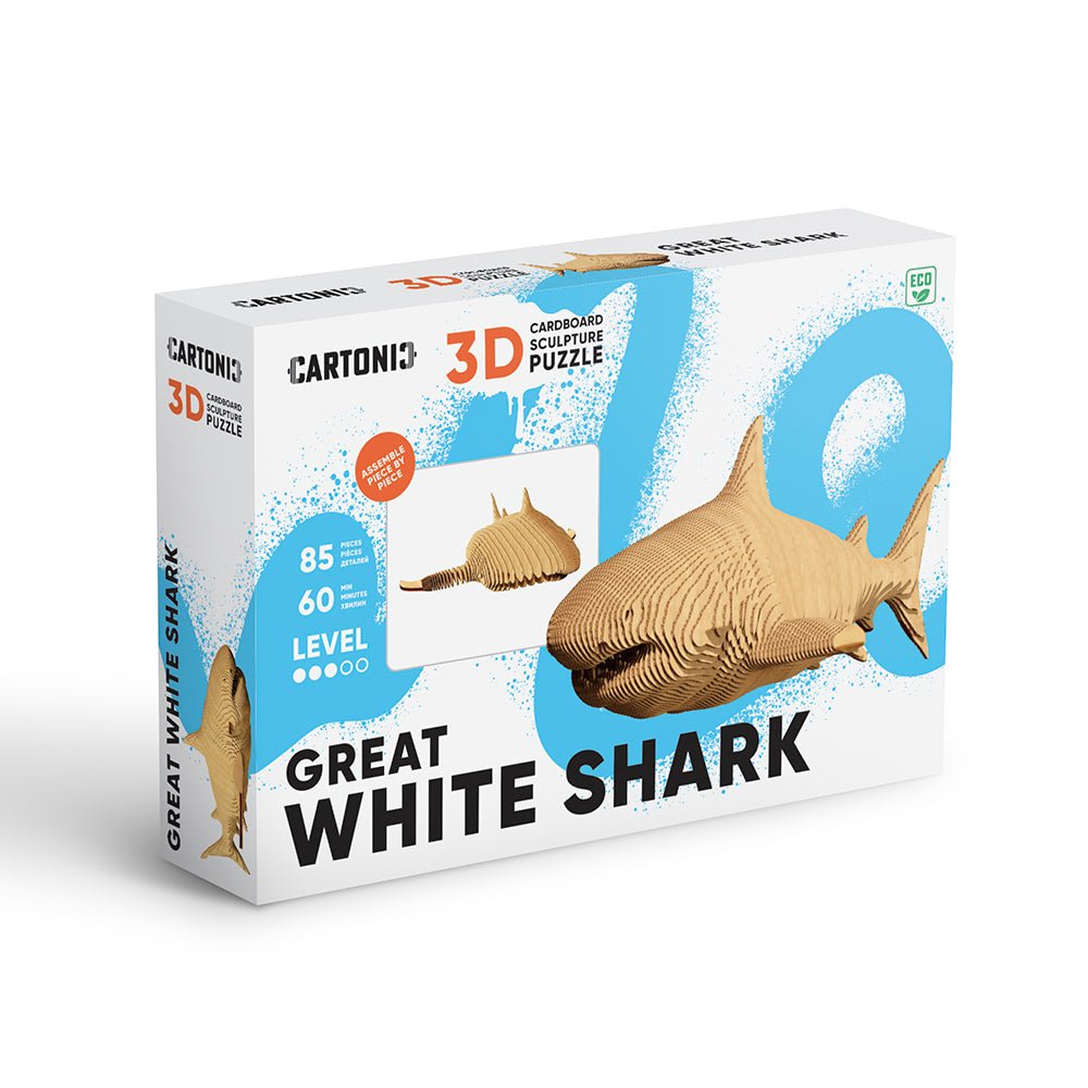 Cartonic 3D Sculpture Puzzle: Shark - Haliburtons & Co.