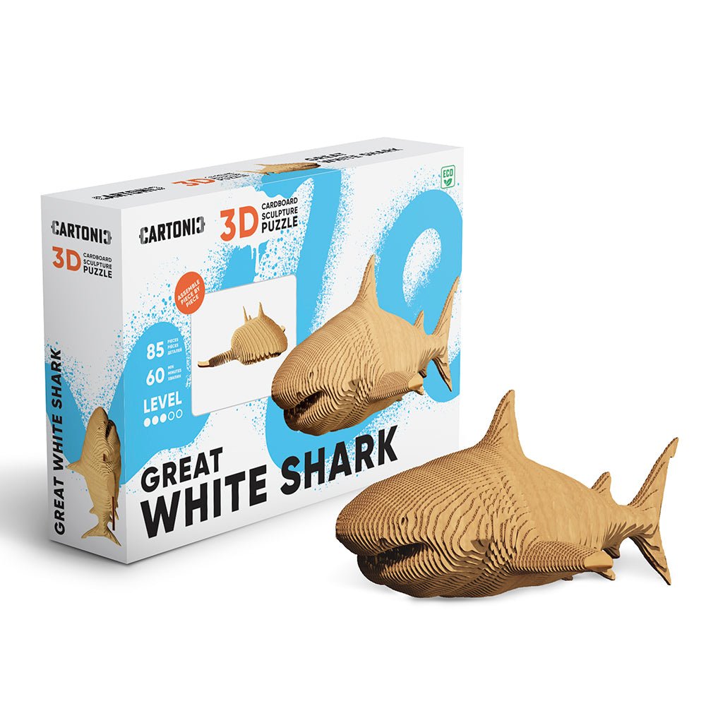 Cartonic 3D Sculpture Puzzle: Shark - Haliburtons & Co.