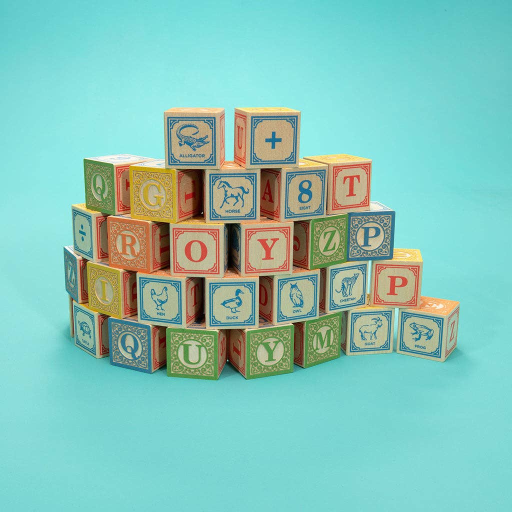 Classic ABC Blocks with Canvas Bag - Haliburtons & Co.