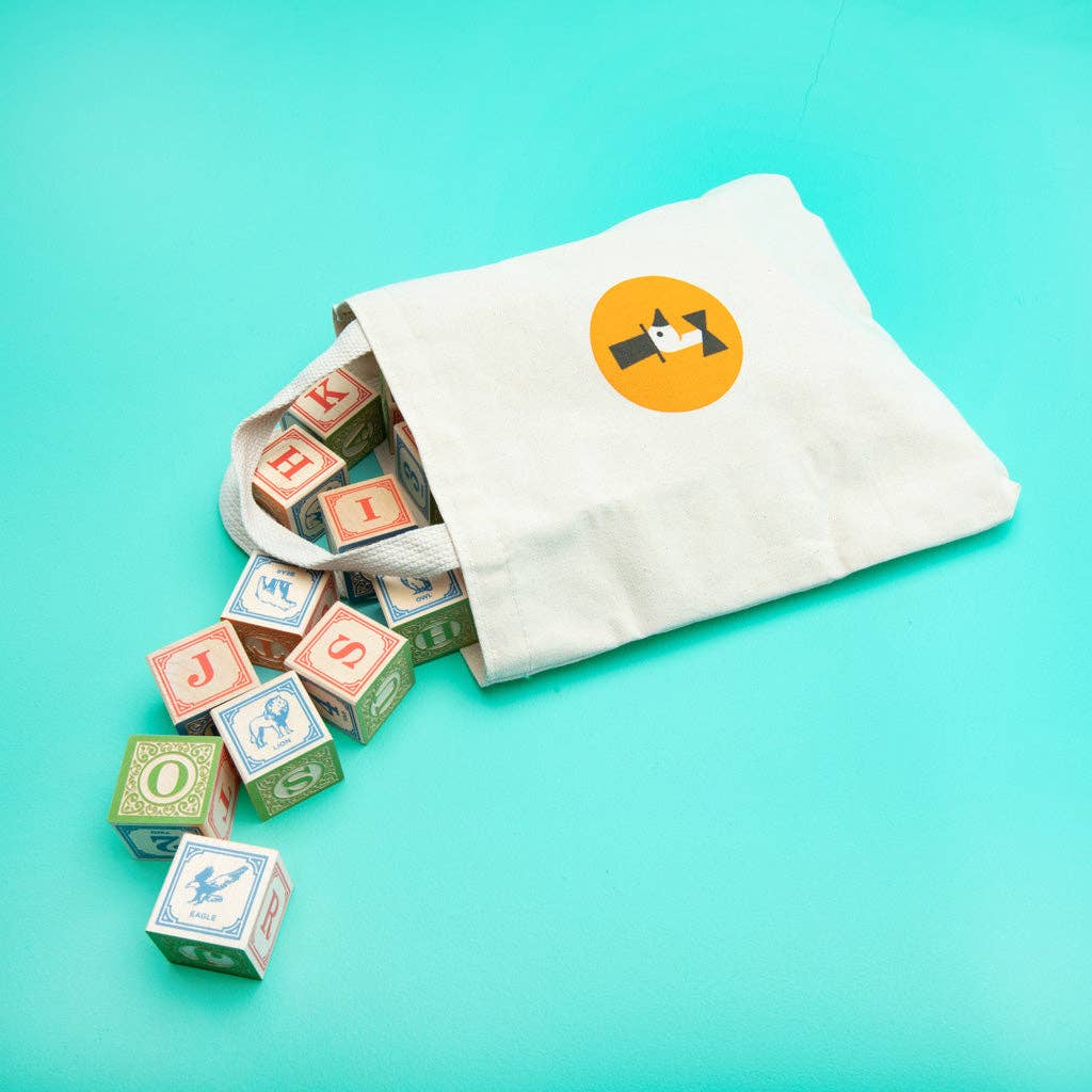 Classic ABC Blocks with Canvas Bag - Haliburtons & Co.