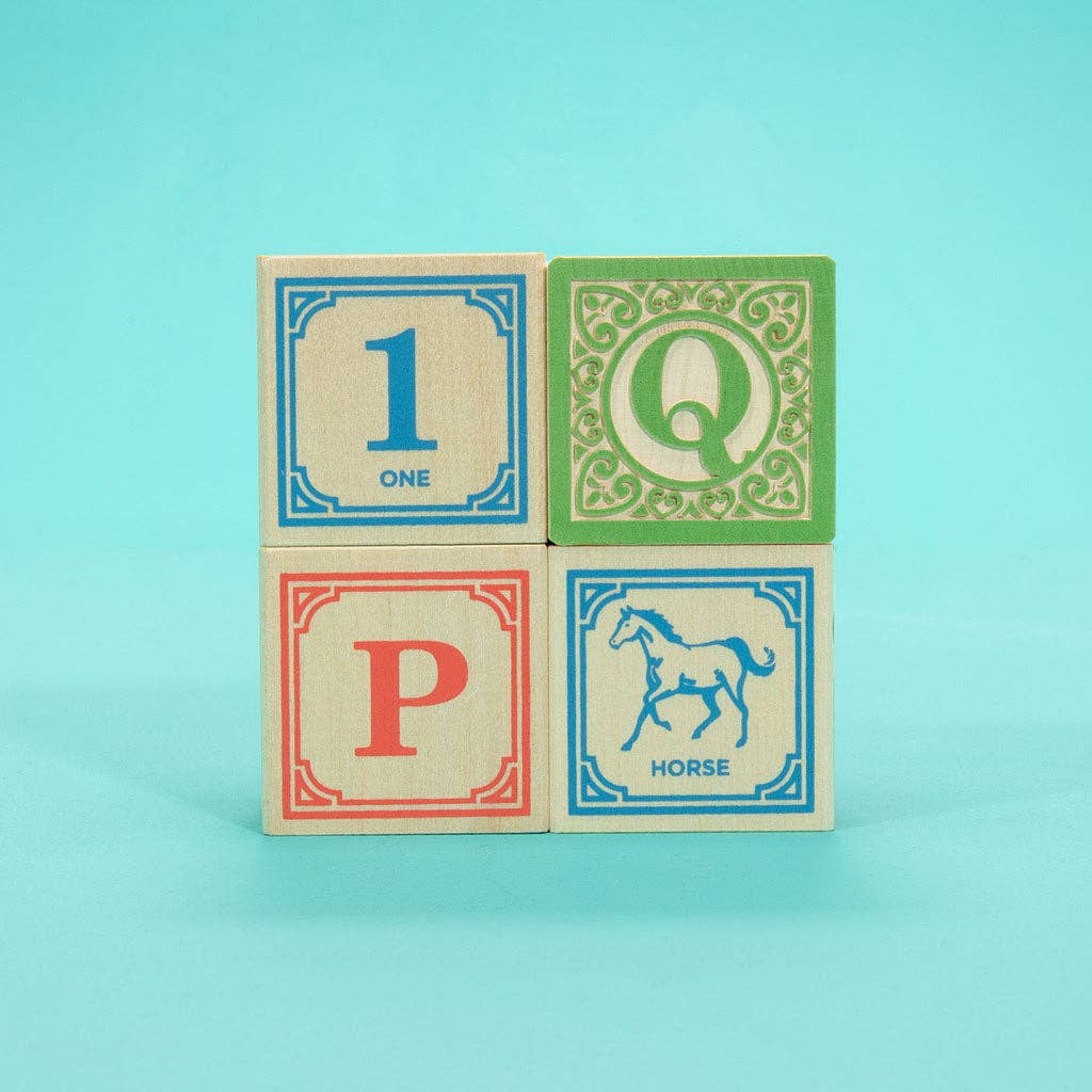 Classic ABC Blocks with Canvas Bag - Haliburtons & Co.