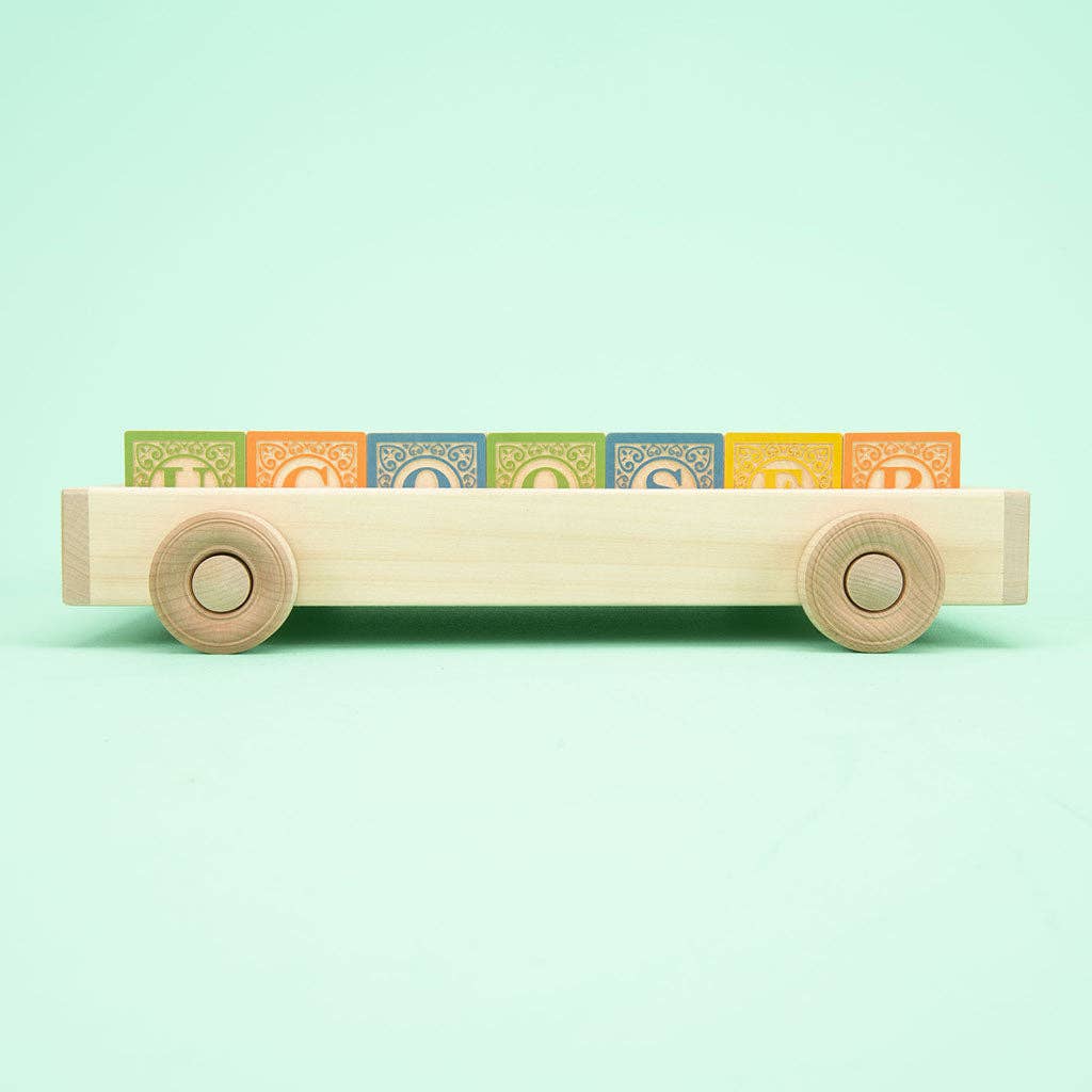 Classic ABC Blocks with Wagon - Haliburtons & Co.