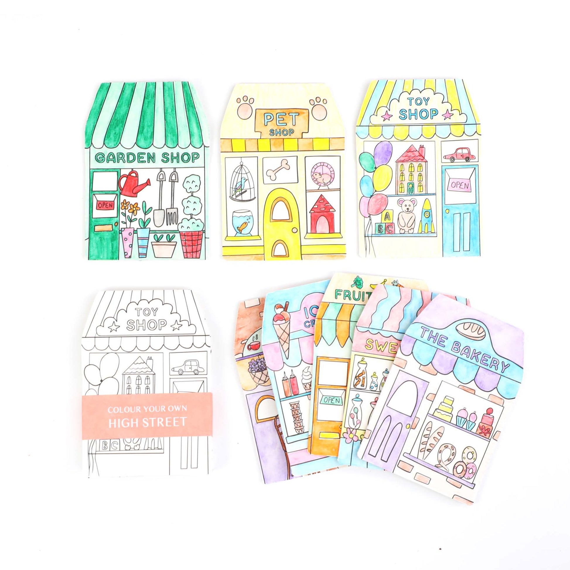 Colour Your Own High Street Kit With Watercolour Pencils - Haliburtons & Co.