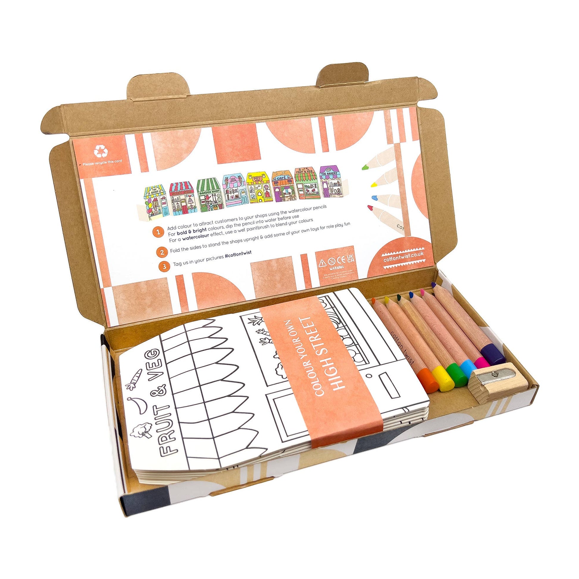 Colour Your Own High Street Kit With Watercolour Pencils - Haliburtons & Co.