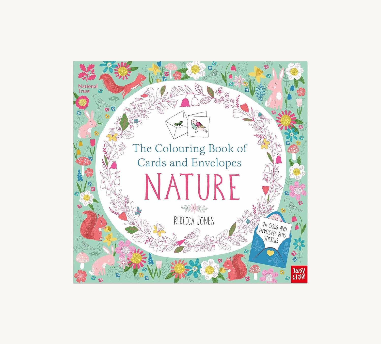 The Colouring Book of Cards and Envelopes Nature on a white background