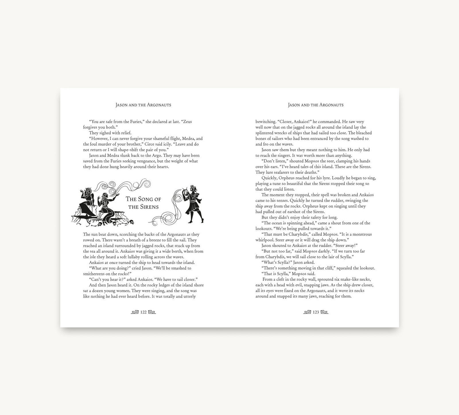 Text document with decorative elements on a white background