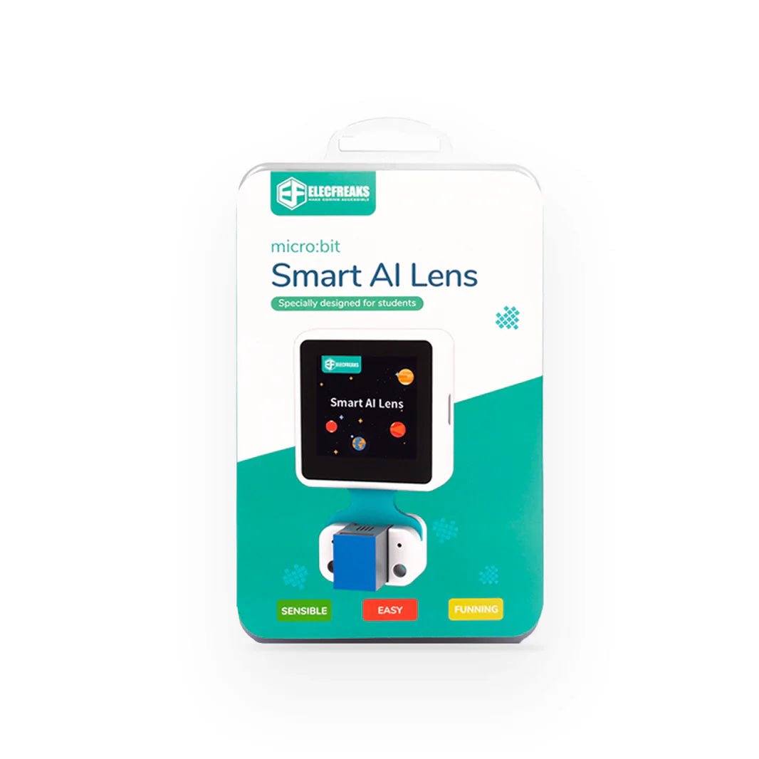 Packaging of Elecrow micro-bit Smart AI Lens on a white background