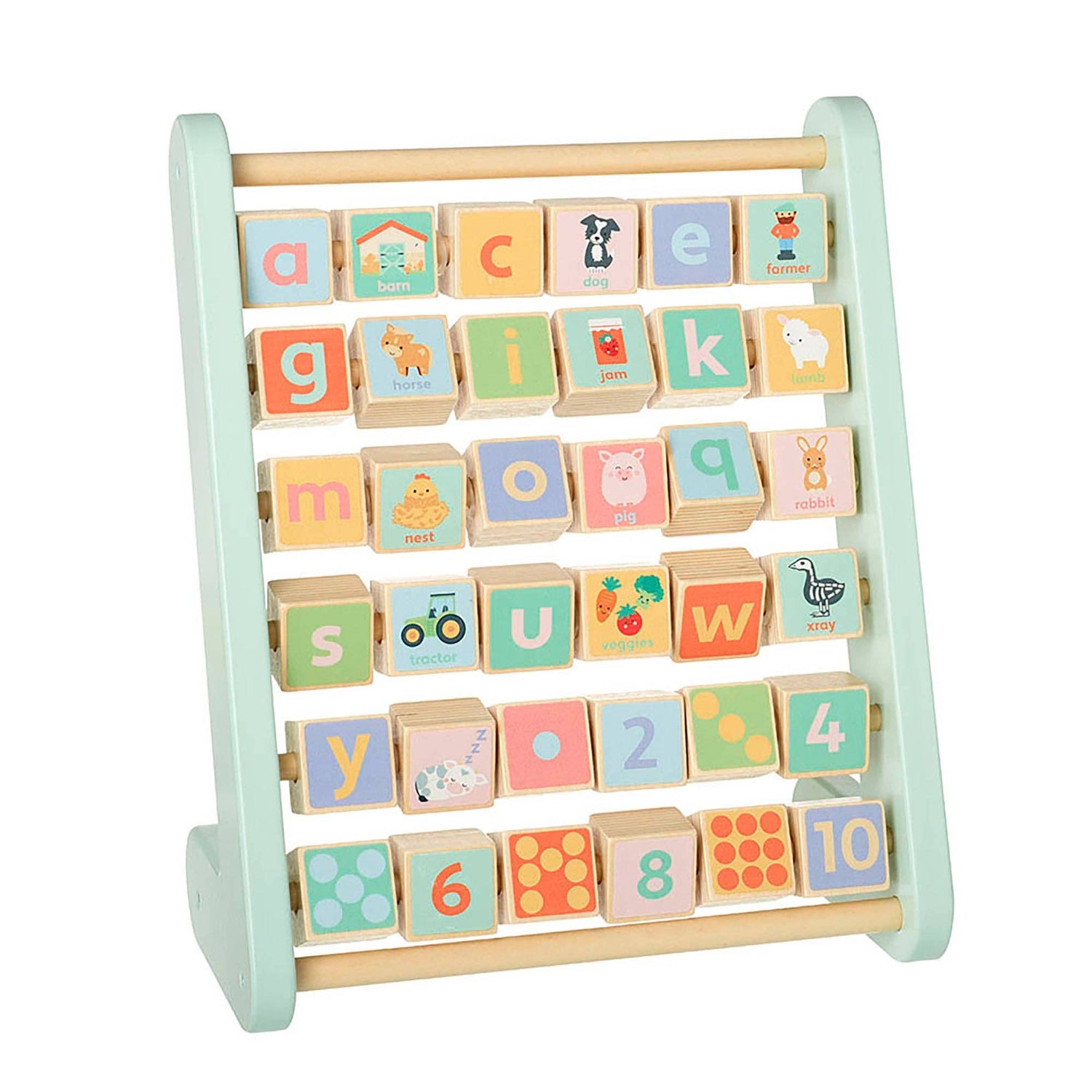 Farm Animal Wooden Alphabet Abacus - Haliburtons & Co.