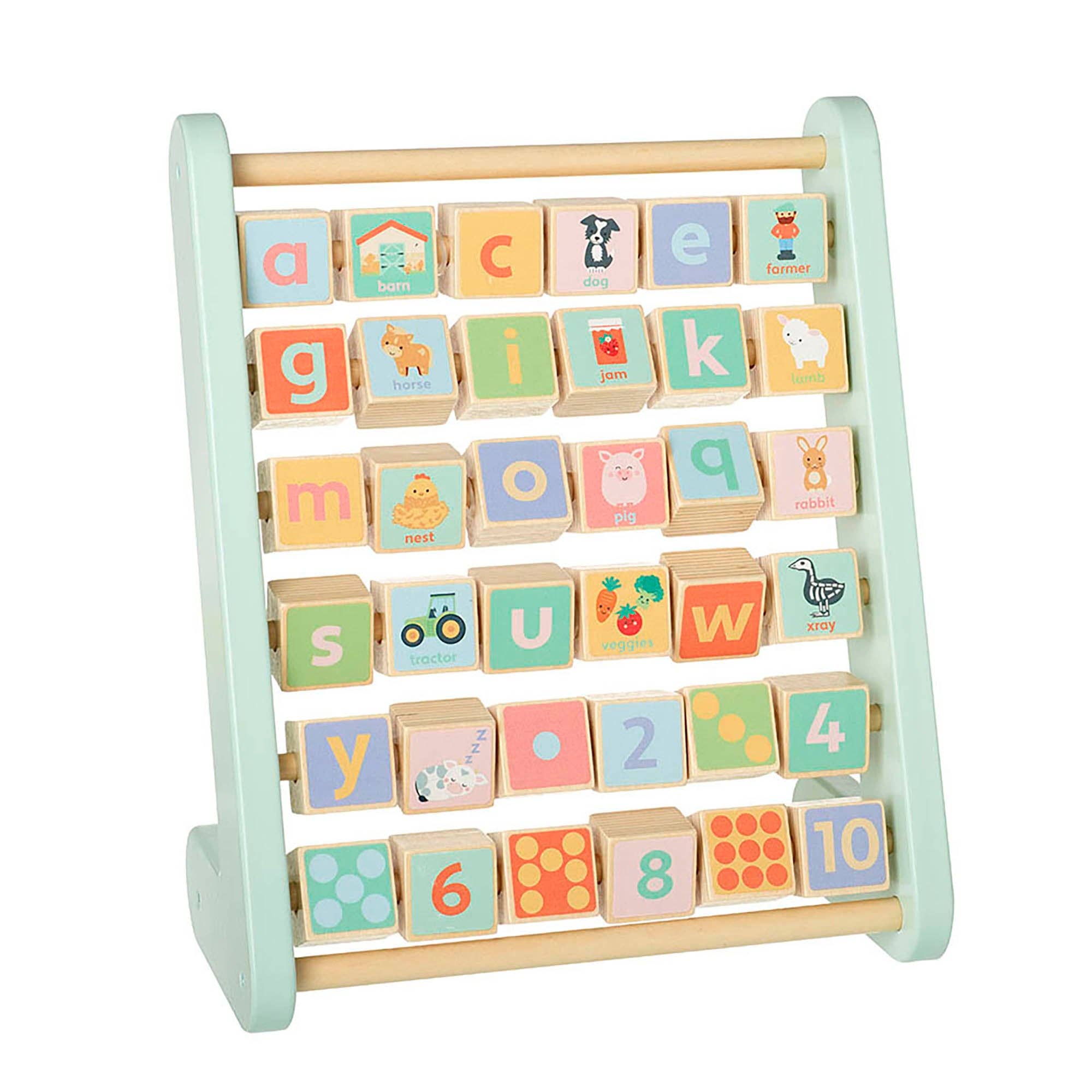 Farm Animal Wooden Alphabet Abacus - Haliburtons & Co.