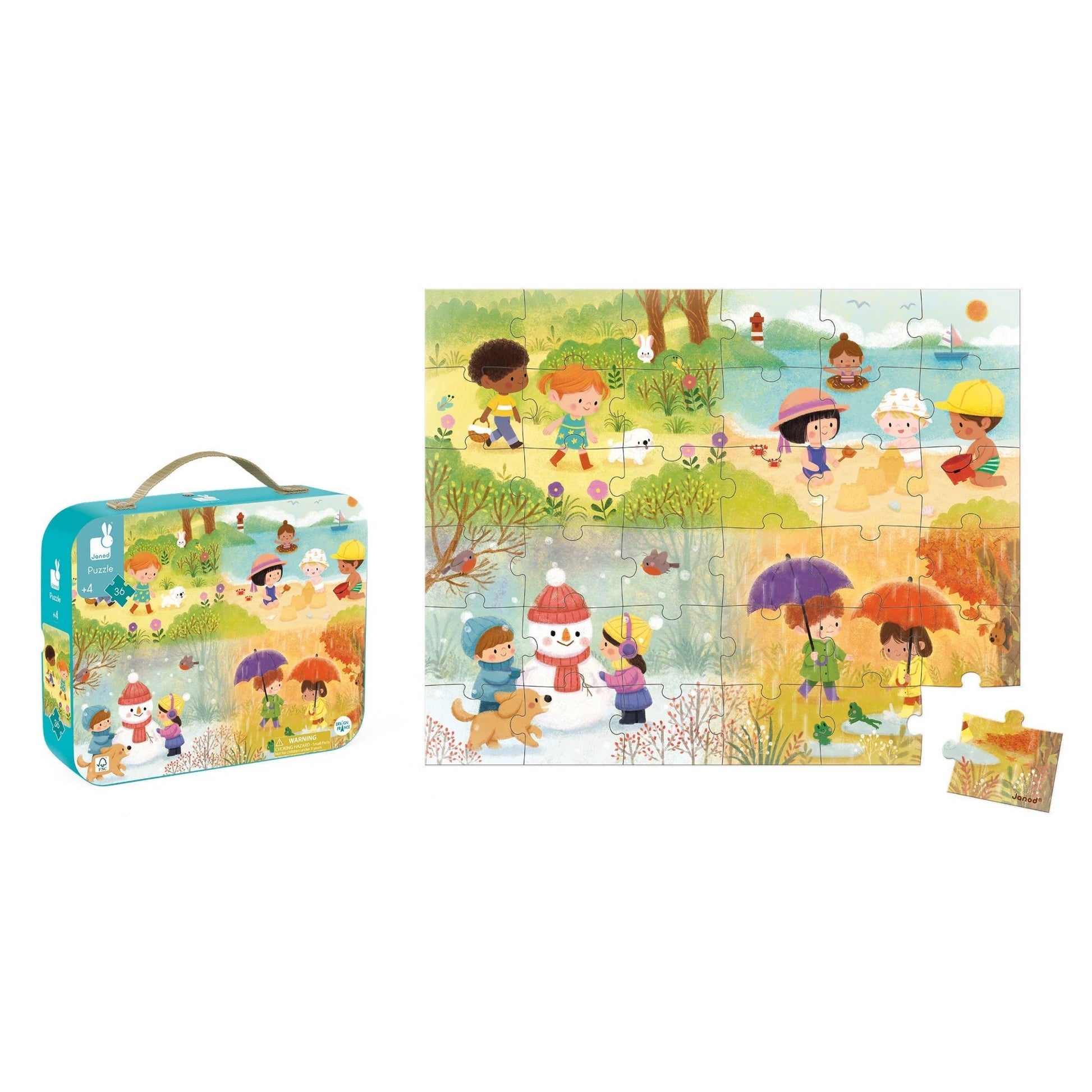 Four Seasons Puzzle: 36 Pieces - Haliburtons & Co.