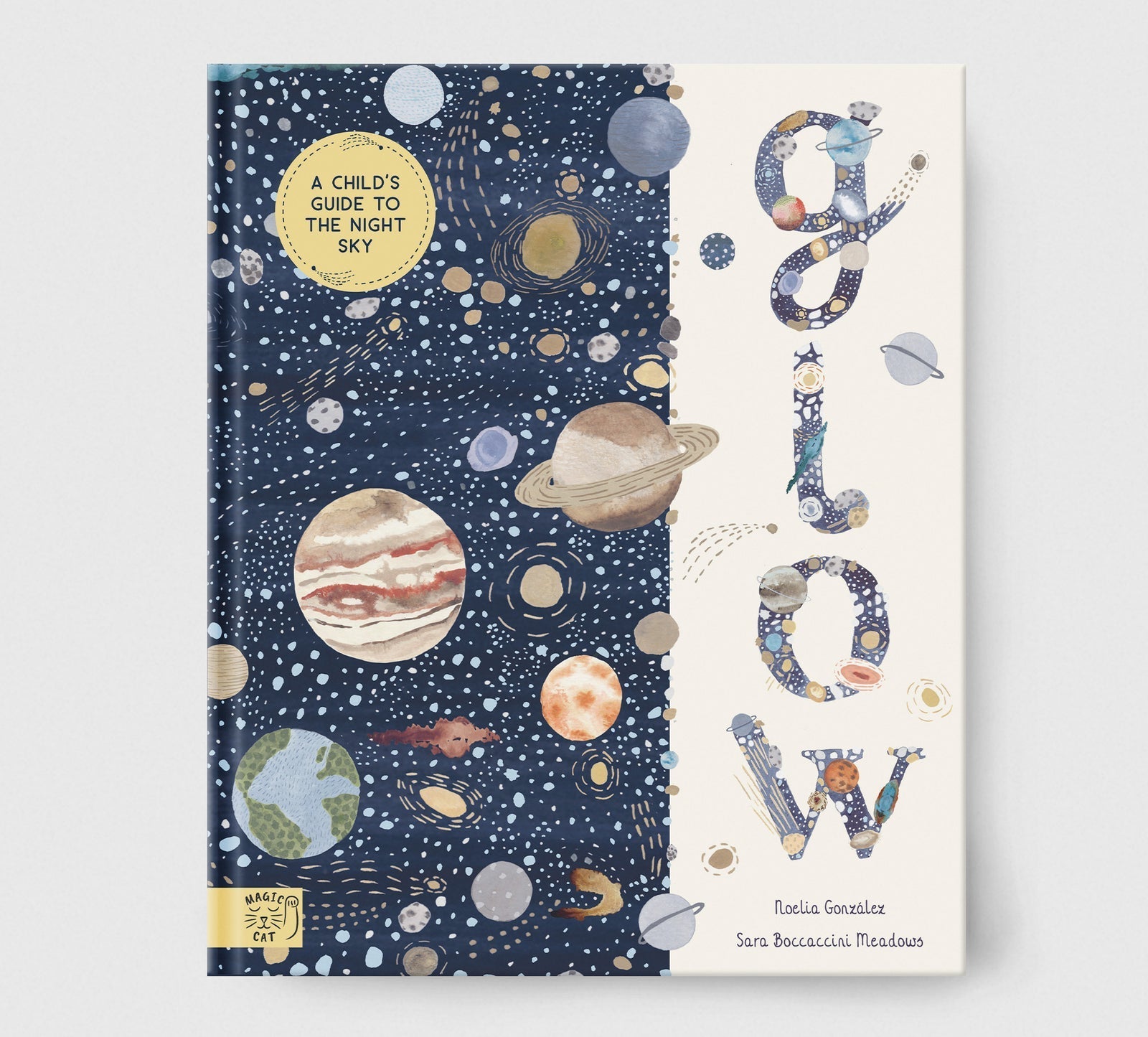 Two books with space-themed covers on a light gray background
