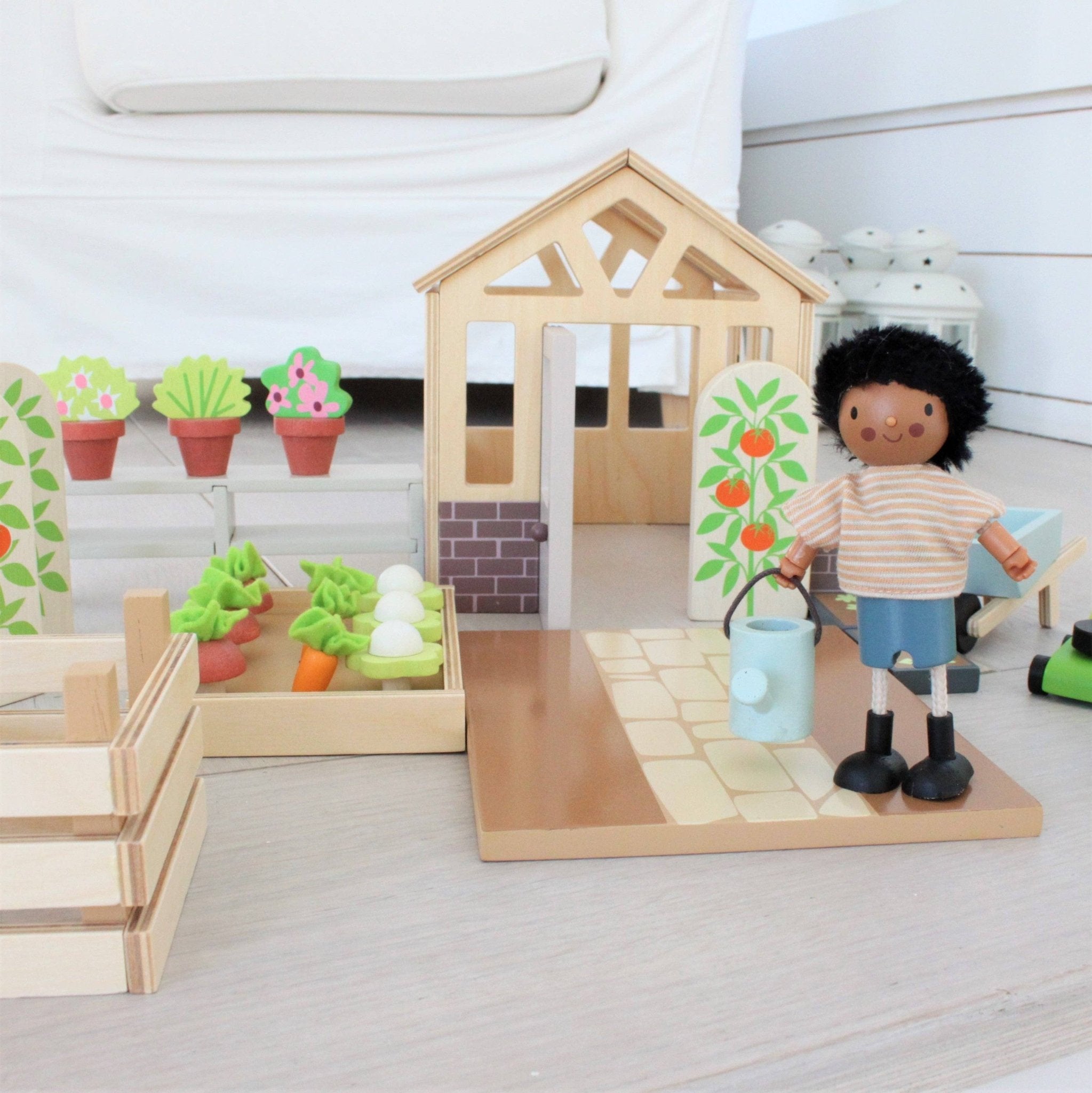 Greenhouse and Garden Set by Tender Leaf Toys - Haliburtons & Co.
