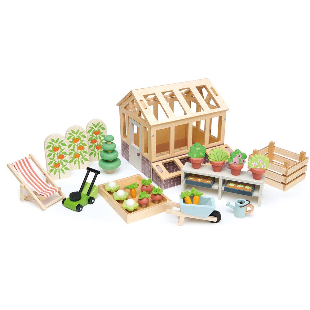 Greenhouse and Garden Set by Tender Leaf Toys - Haliburtons & Co.