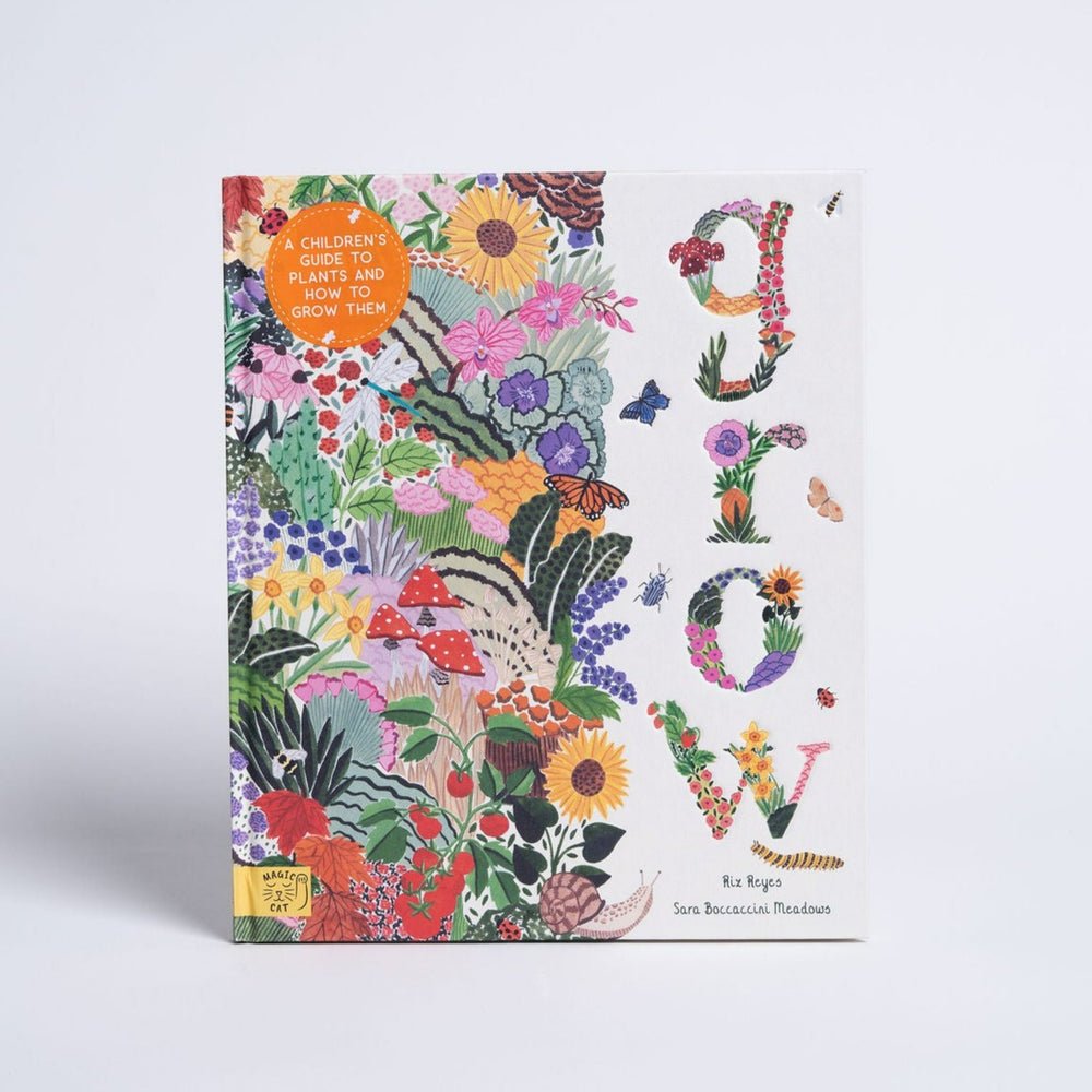 Colorful book cover with floral designs and text on a white background