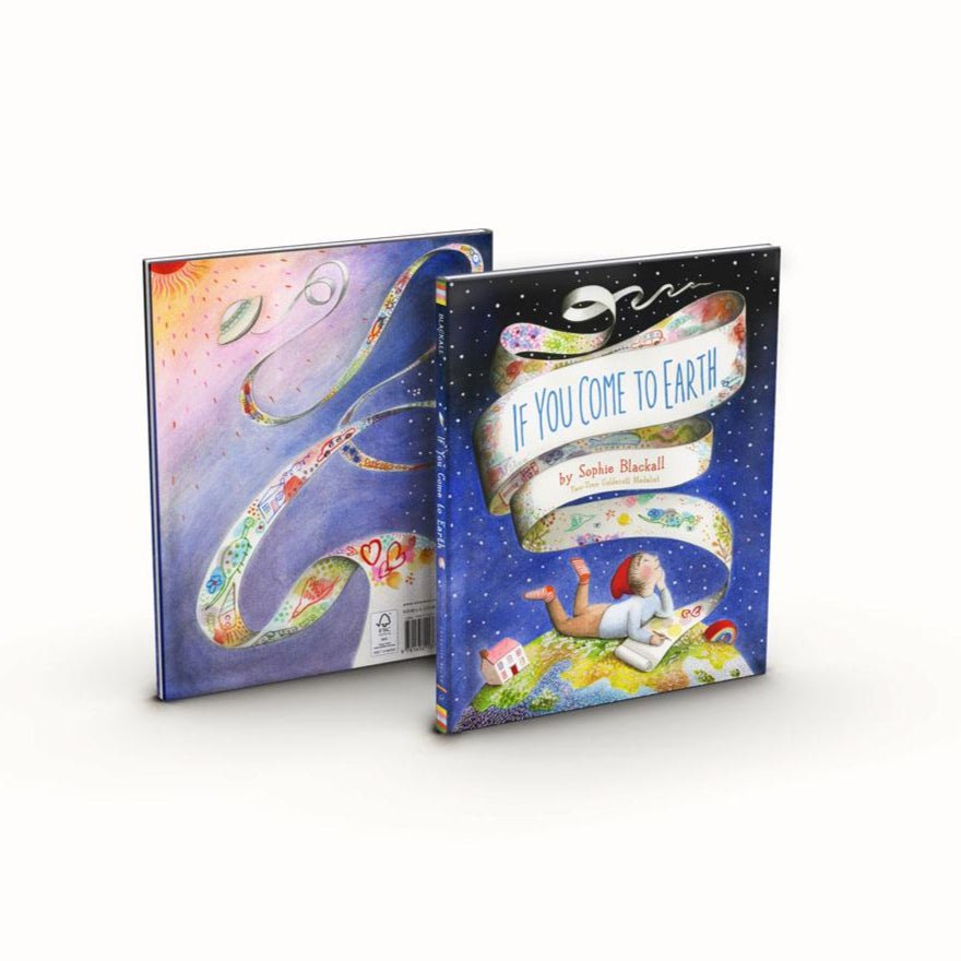 Two children's books titled 'If You Come to Earth' on a white background