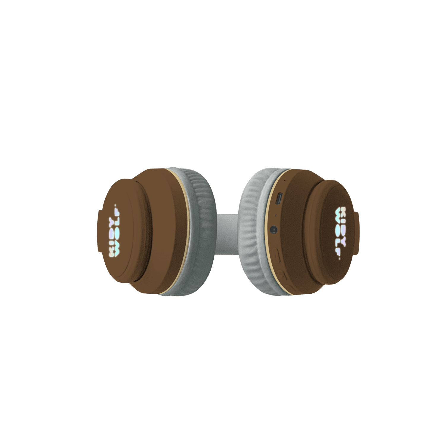 Pair of dumbbells with brown and gray color scheme on a transparent background