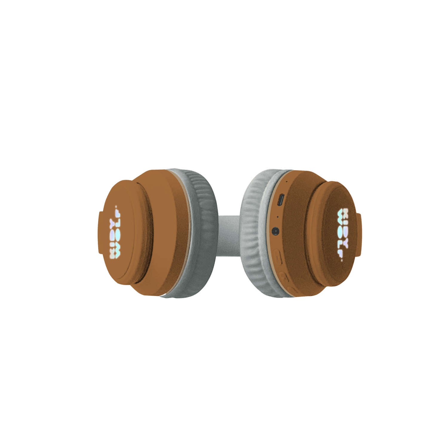 Pair of dumbbells with brown and gray color scheme on a transparent background