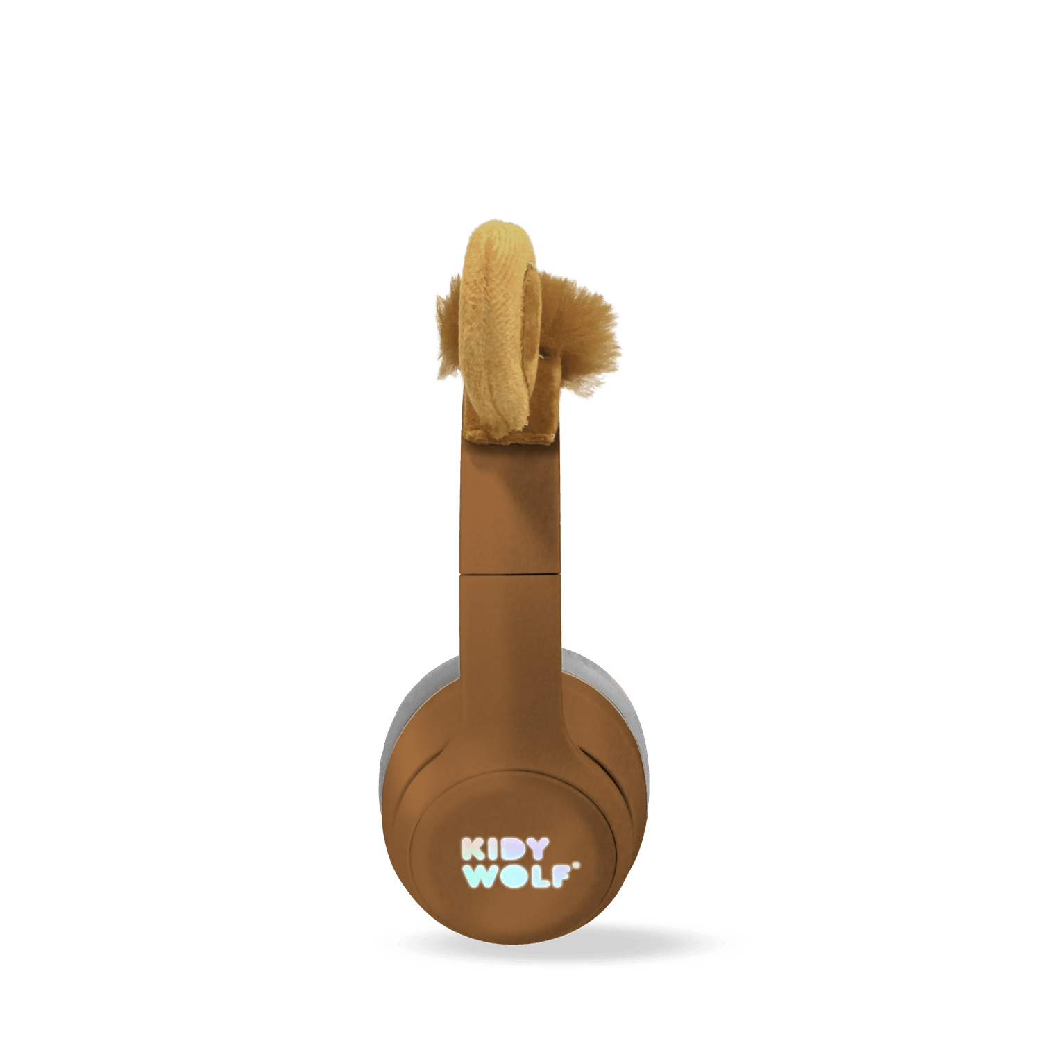 Brown plush toy resembling a dog on a transparent background