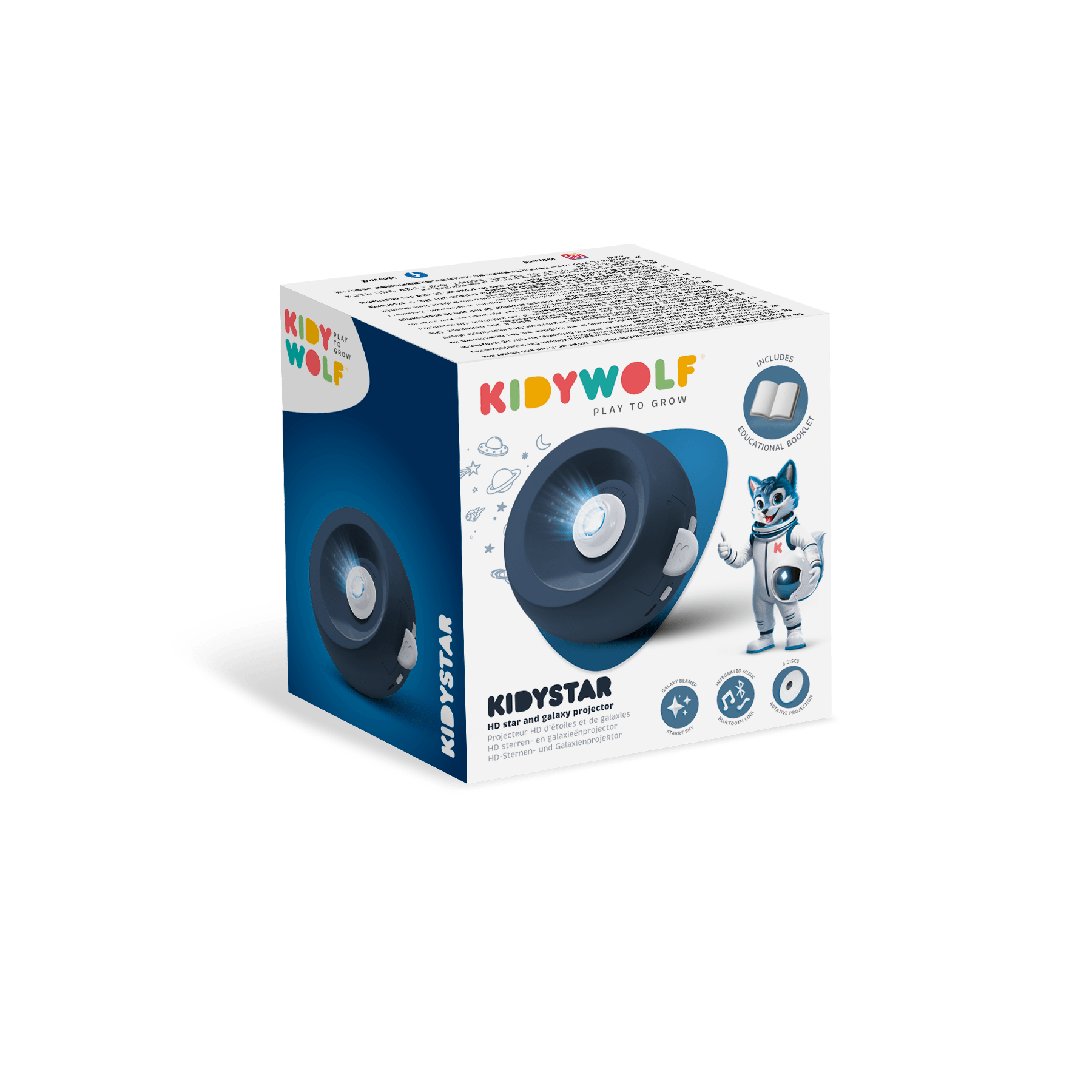 Box of KIDYWOLF Kidystar toy on a white background