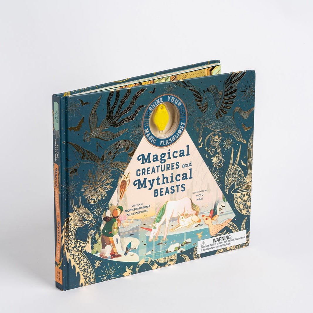 Book titled 'Magical Creatures and Mythical Beasts' on a white background