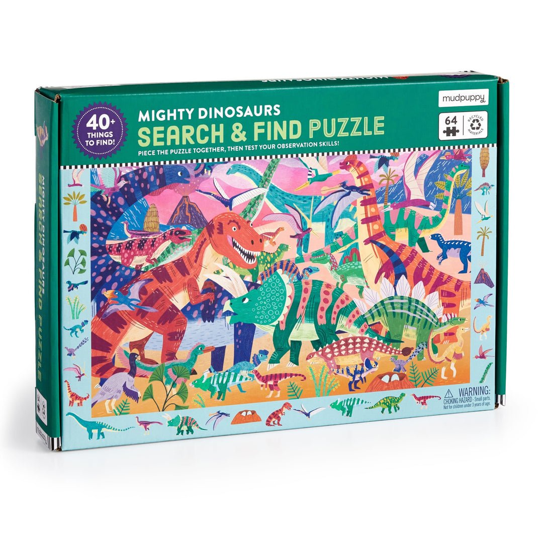 Mighty Dinosaur 64 Piece Search & Find Puzzle - Haliburtons & Co.