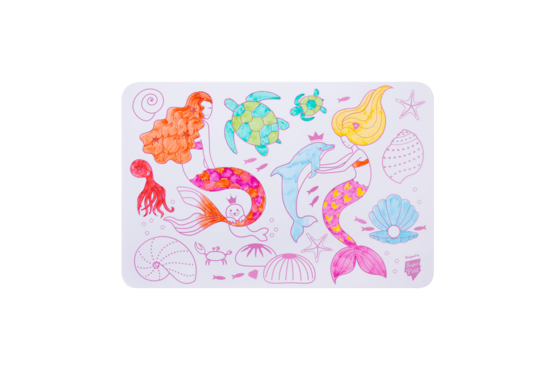 Mini Colouring Mat Set: Mermaid - Haliburtons & Co.