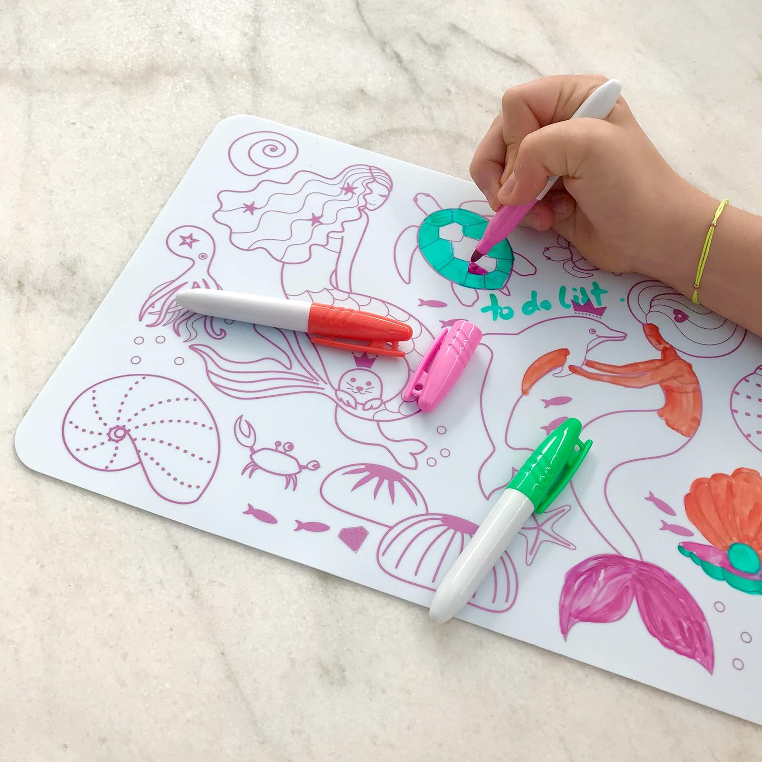 Mini Colouring Mat Set: Mermaid - Haliburtons & Co.