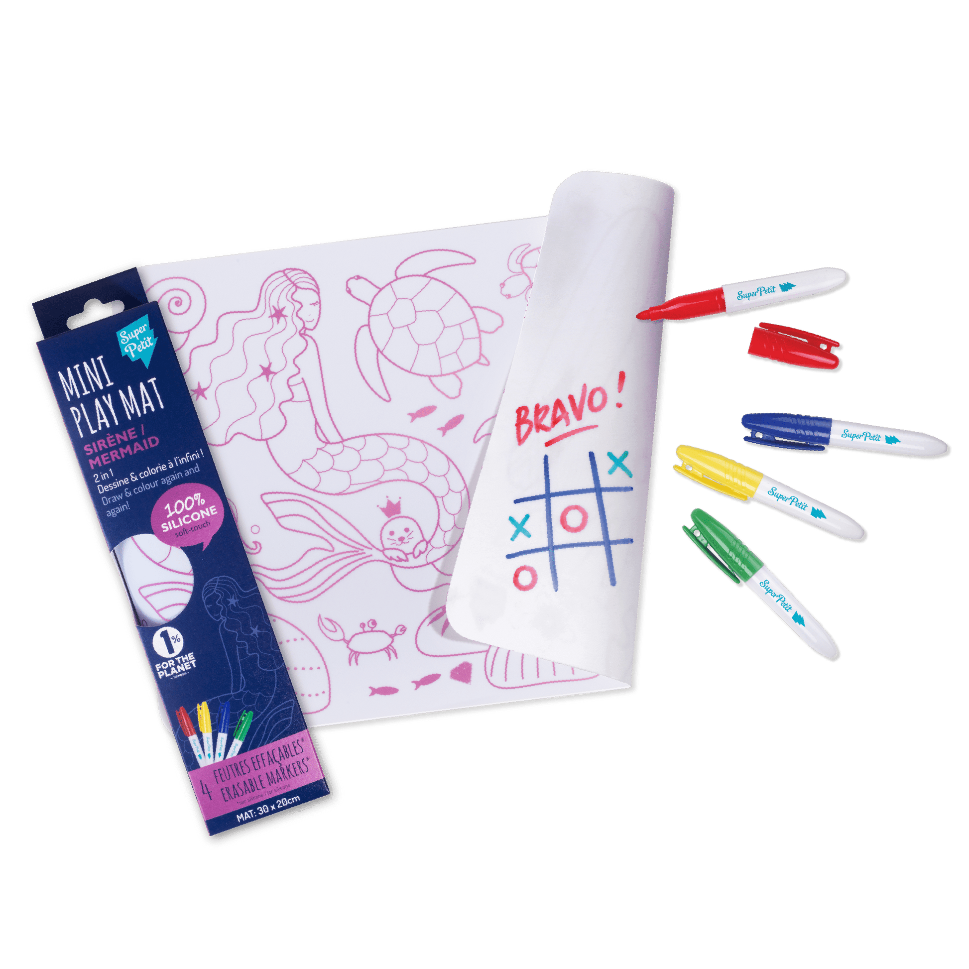 Mini Colouring Mat Set: Mermaid - Haliburtons & Co.